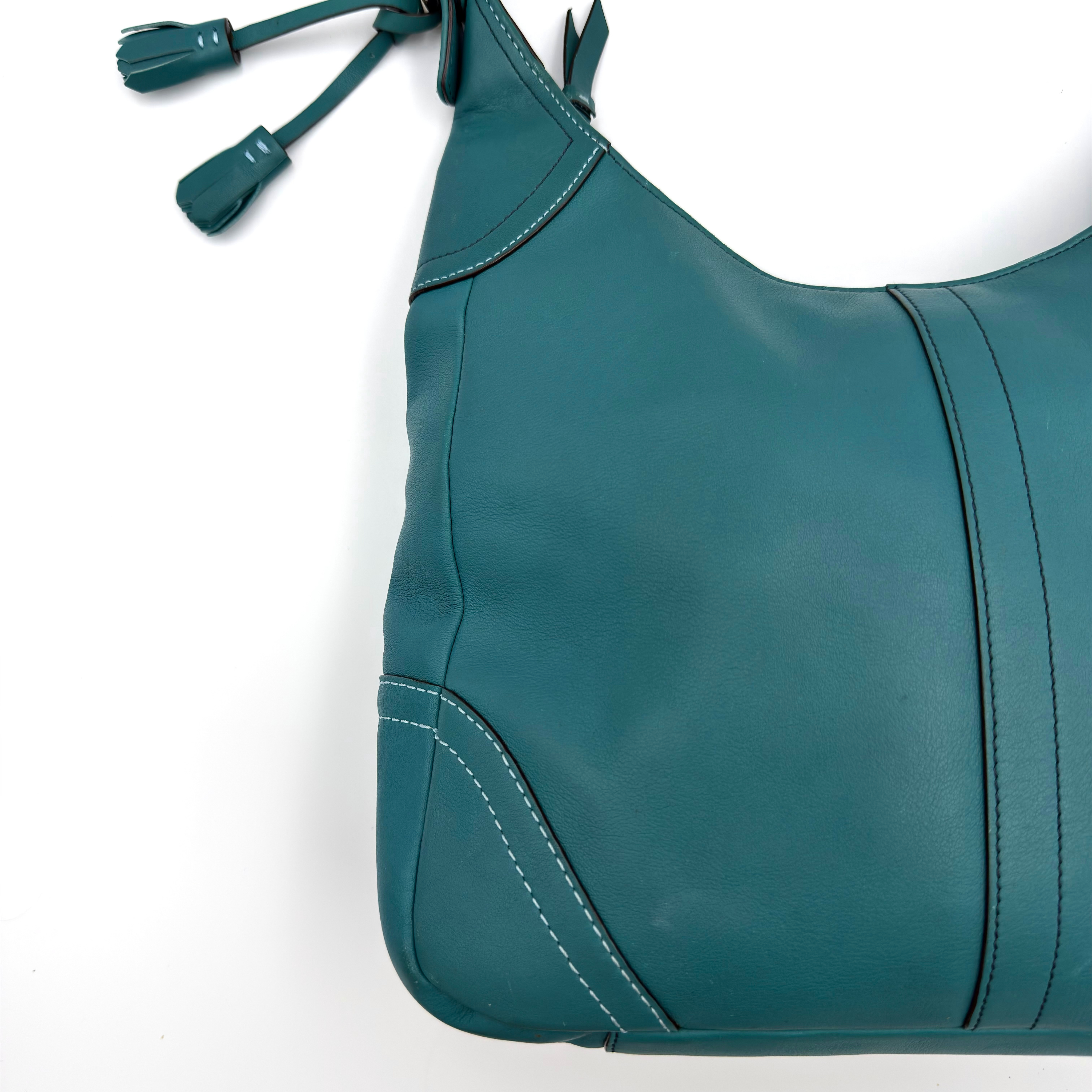 Coach Hamilton Hobo Shoulder Bag Turquoise Blue