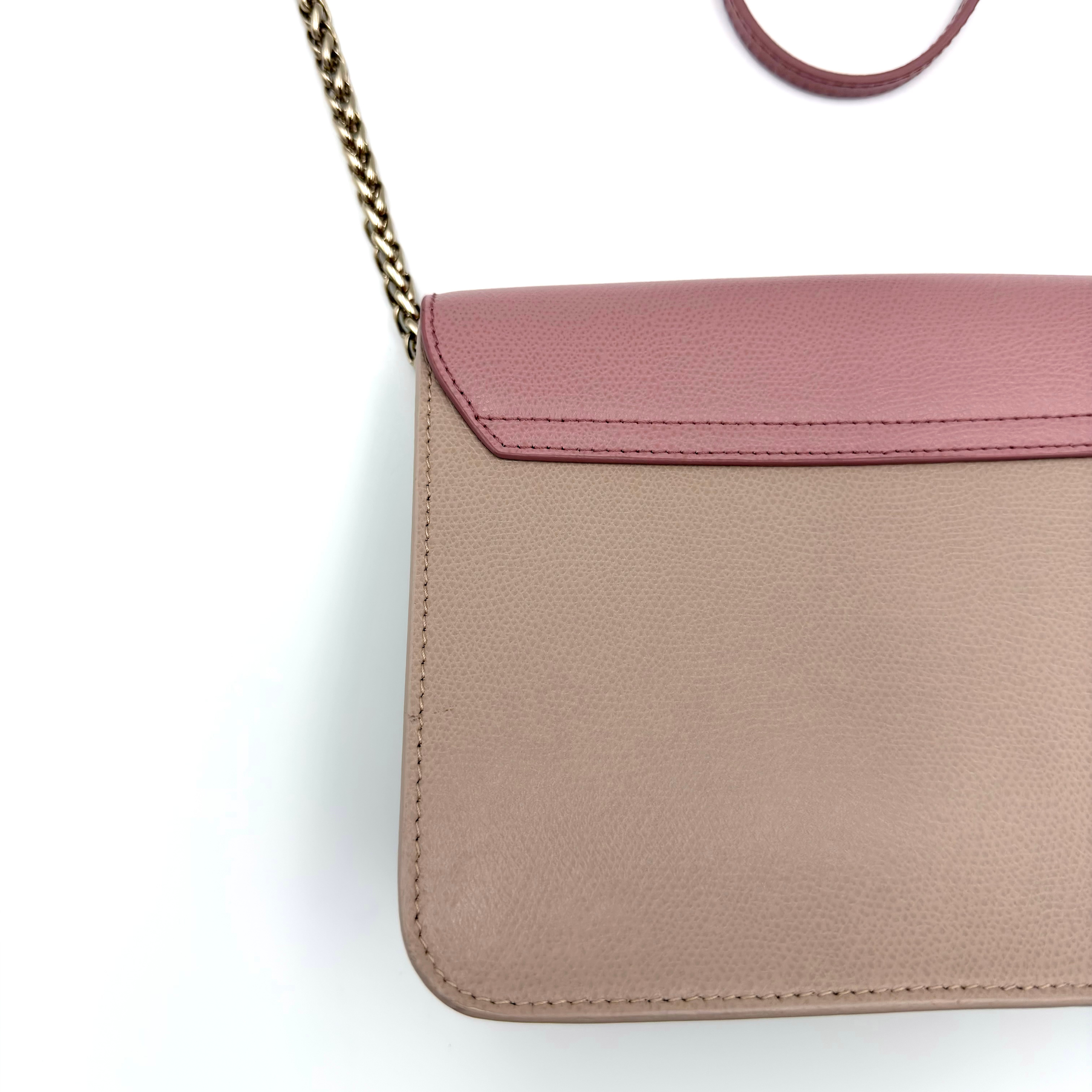 Furla Metropolis Bicolor Crossbody Bag Pink