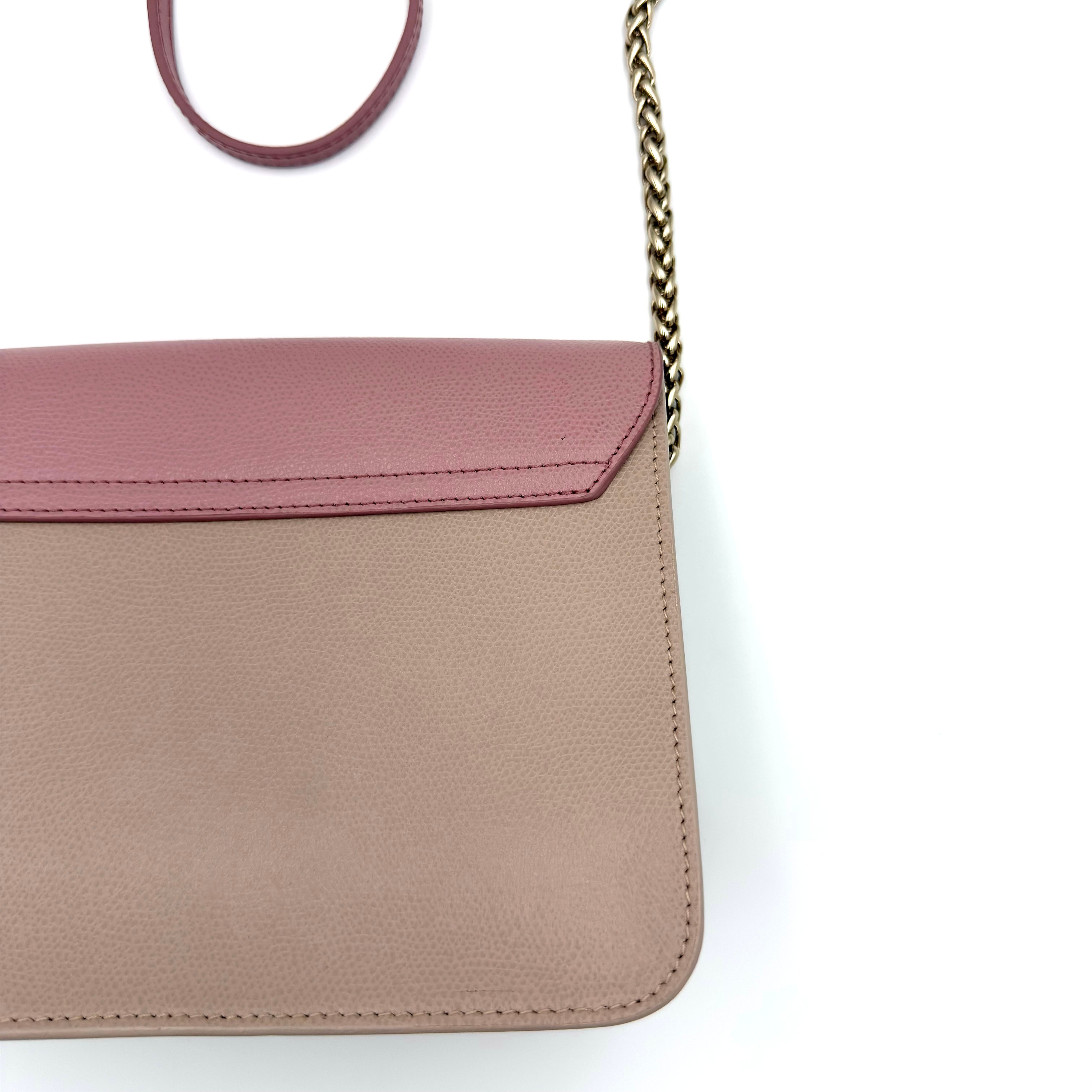 Furla Metropolis Bicolor Crossbody Bag Pink