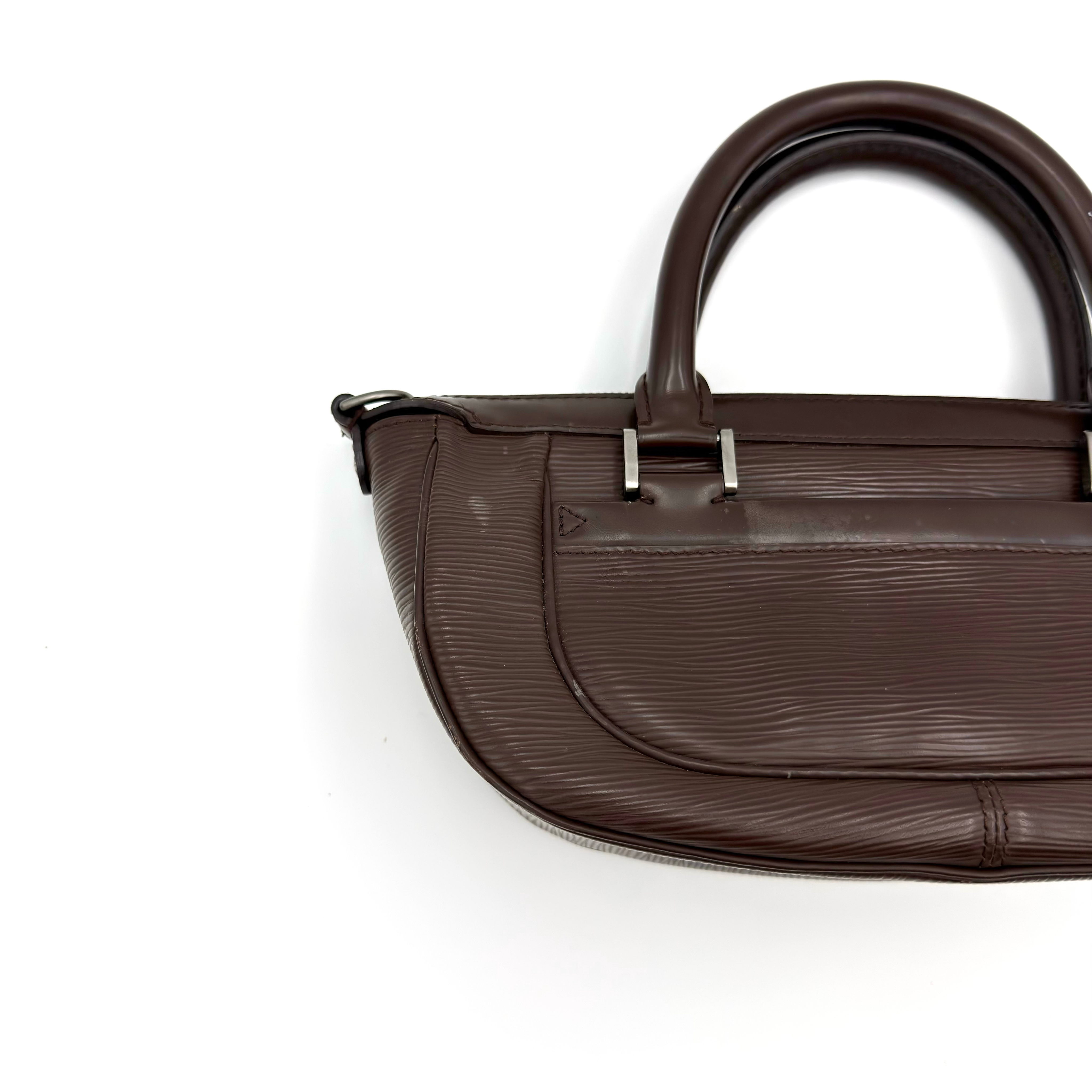 Louis Vuitton 2Way Epi Dhanura PM Shoulder Bag Brown