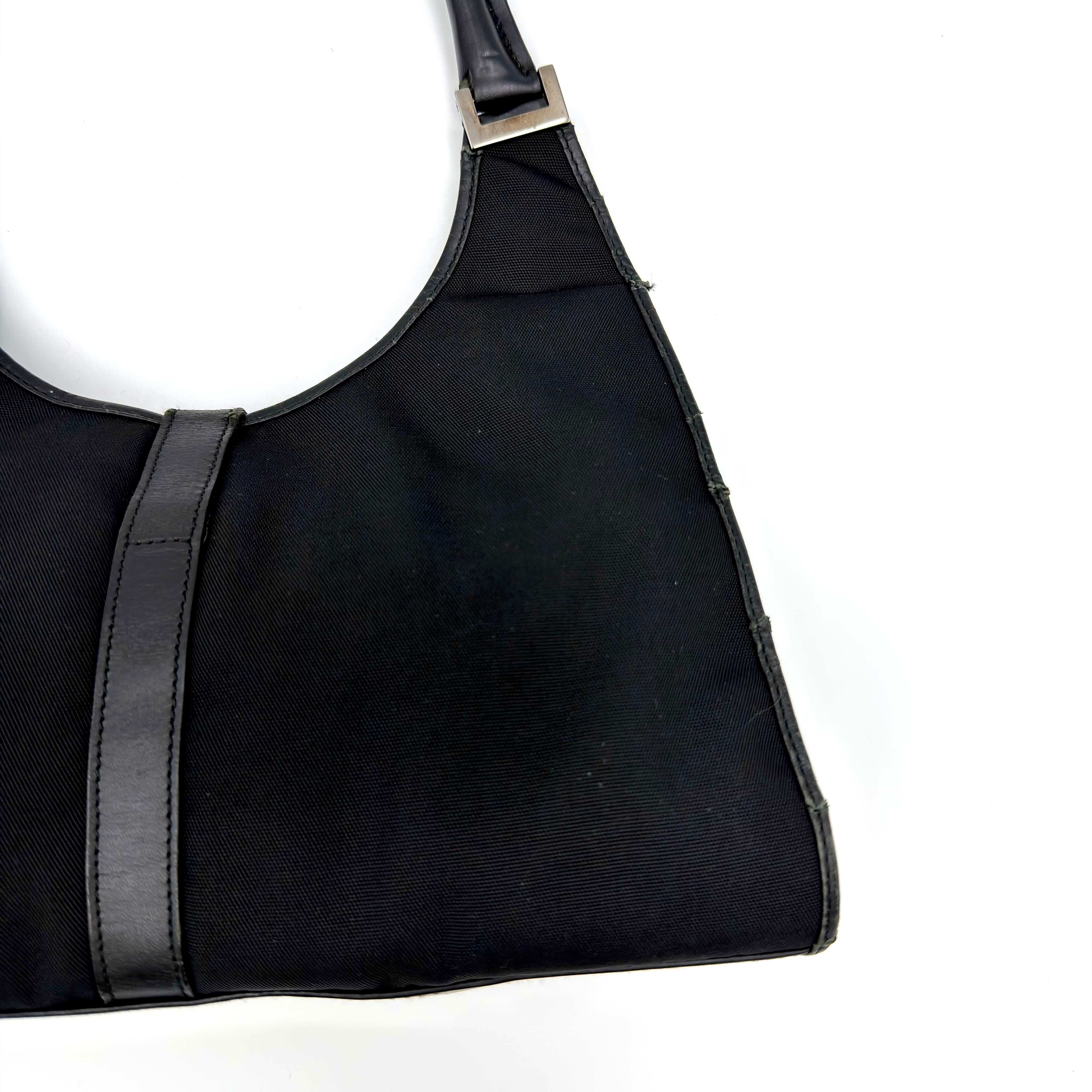 Gucci Jackie Bardot Hobo Shoulder Bag Black