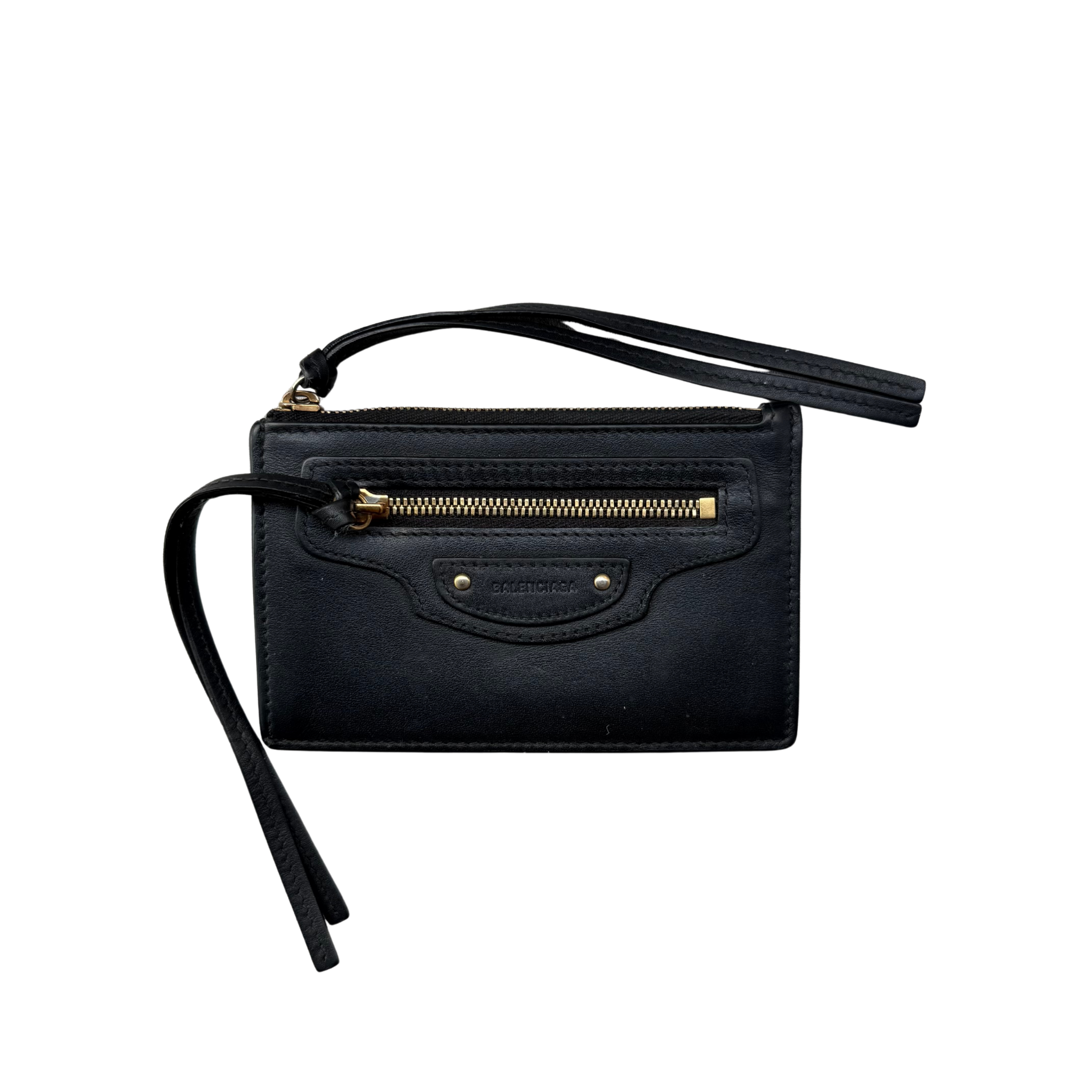 Balenciaga Neo Classic Zip Card Holder Black