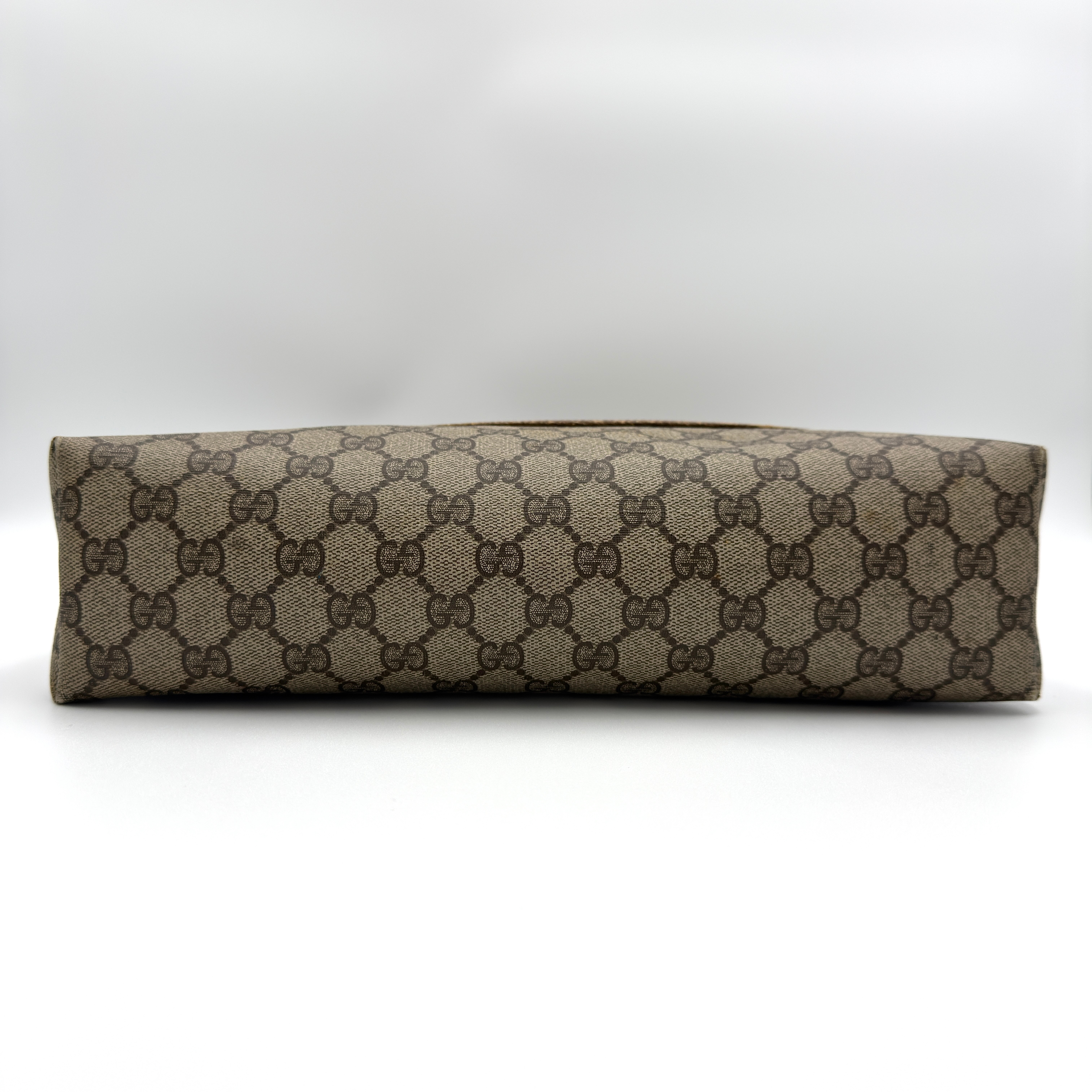 Gucci GG Monogram Supreme Web Sherry Line Tote Bag Beige