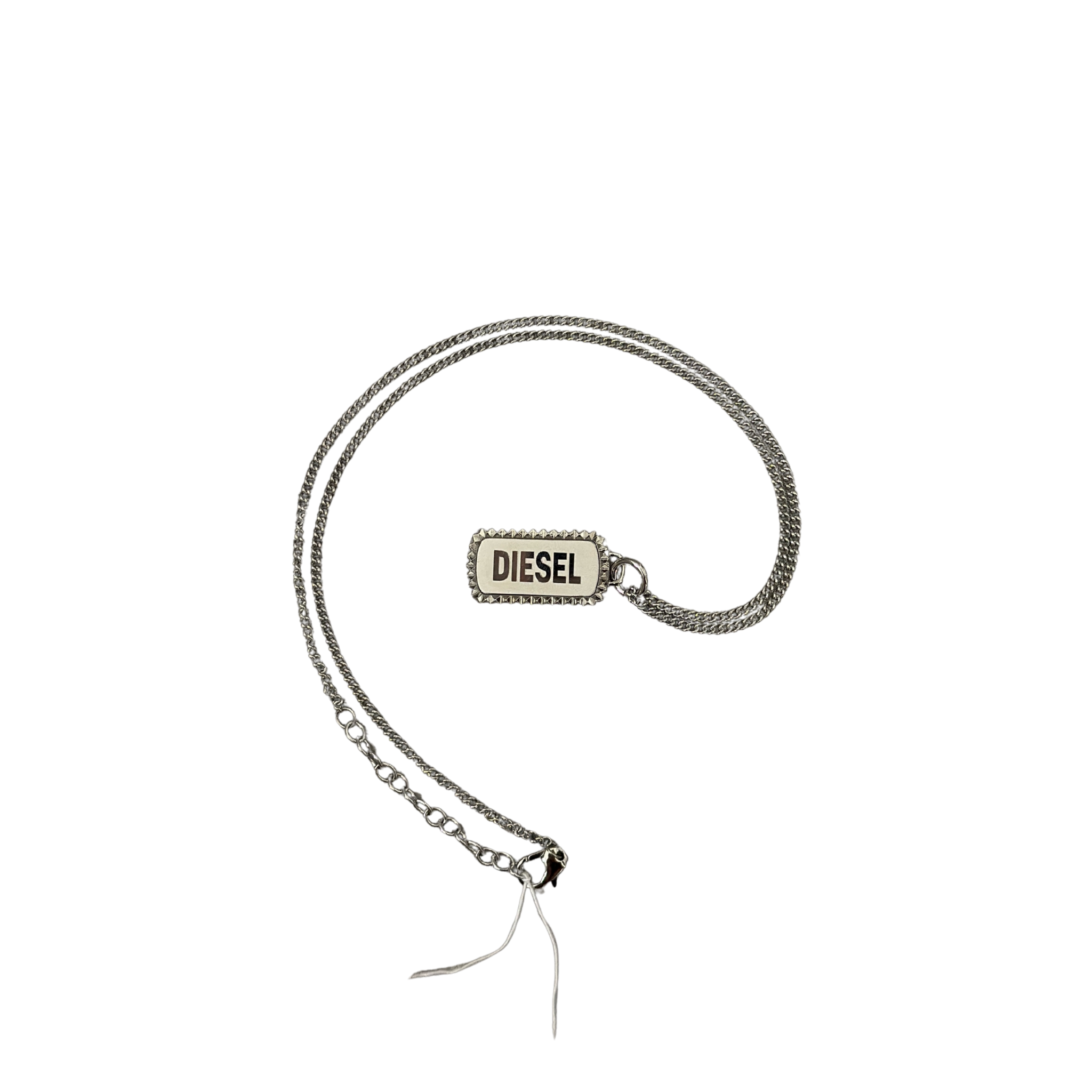 Diesel Signature Stainless Steel Dog Tag Necklace