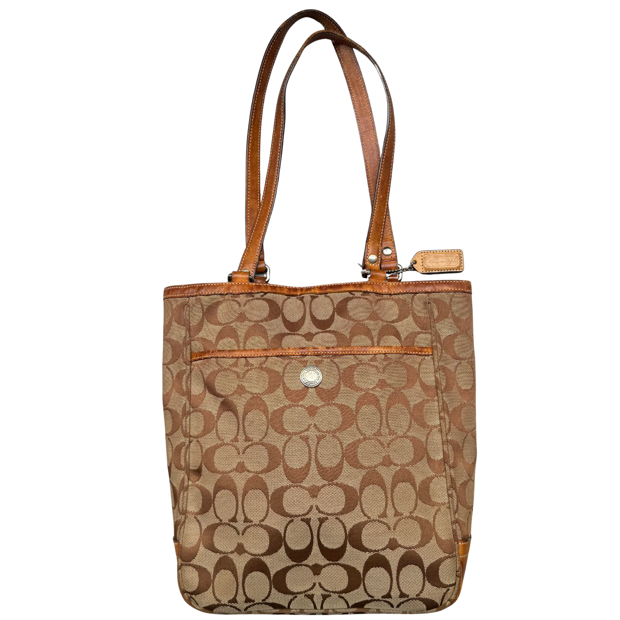 Coach Signature Canvas Tote Bag Beige/Tan