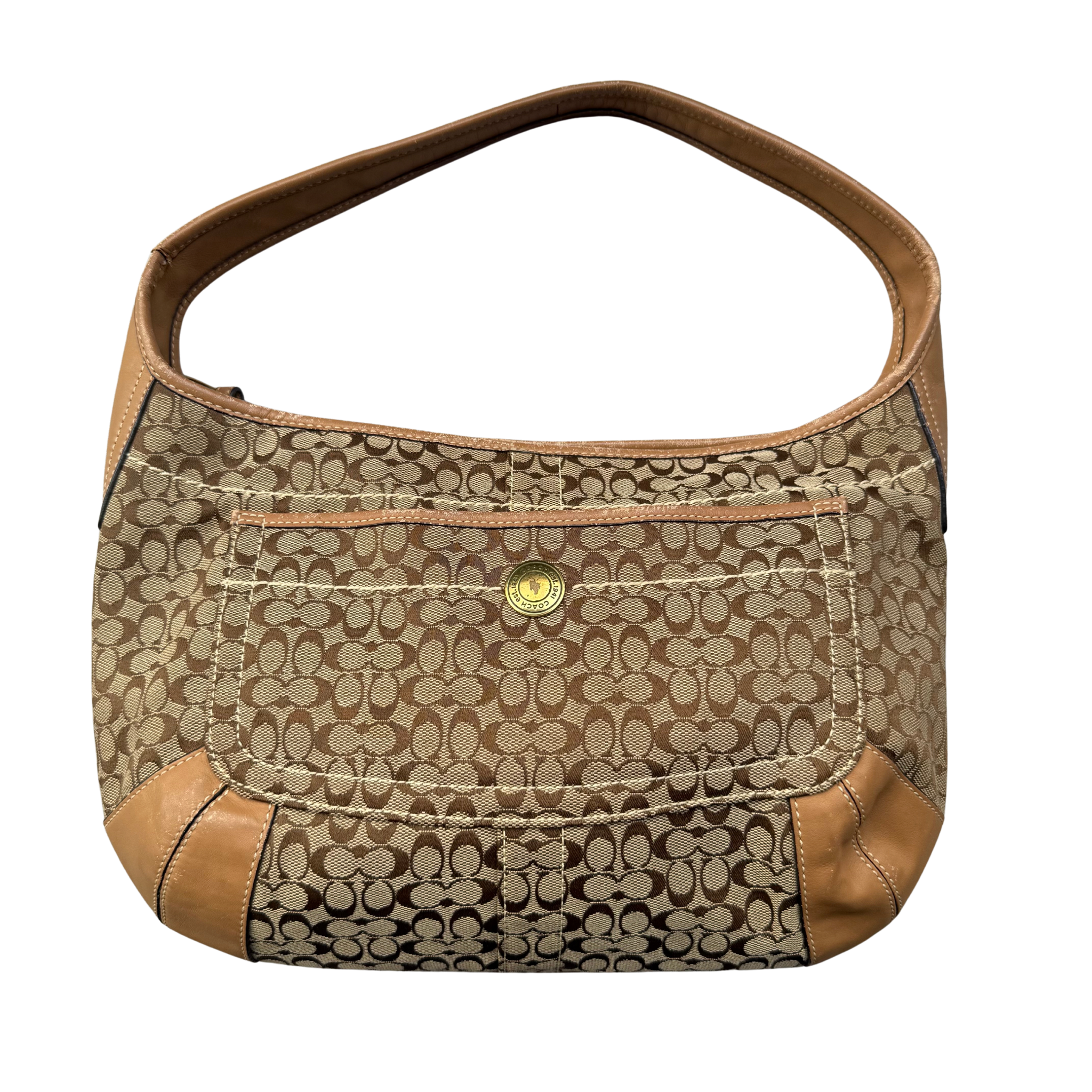 Coach Signature Ergo Hobo ShoulderBag Beige/Tan