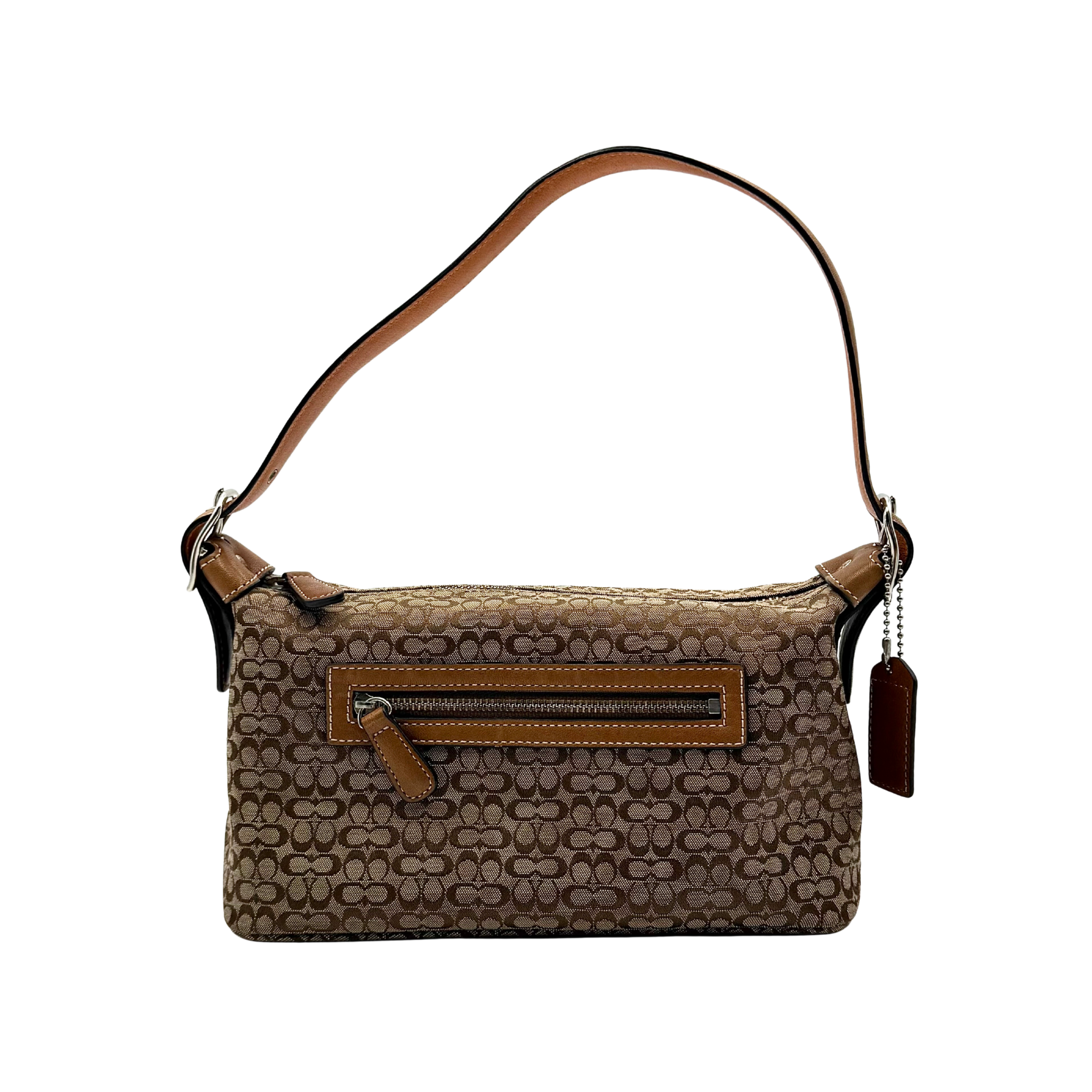 Coach Signature Hobo Shoulder Bag Beige