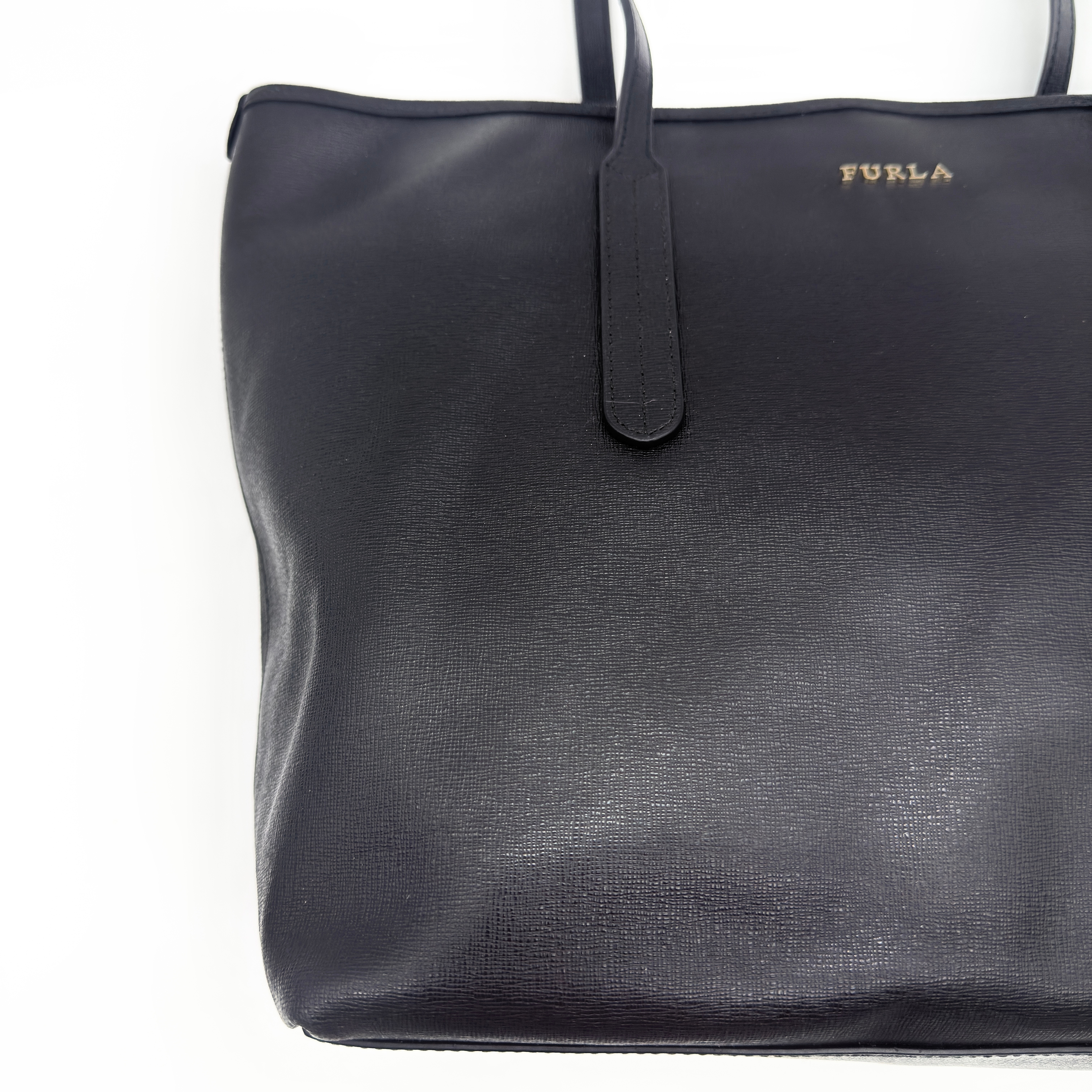 Furla Ariana Leather Tote Bag Black