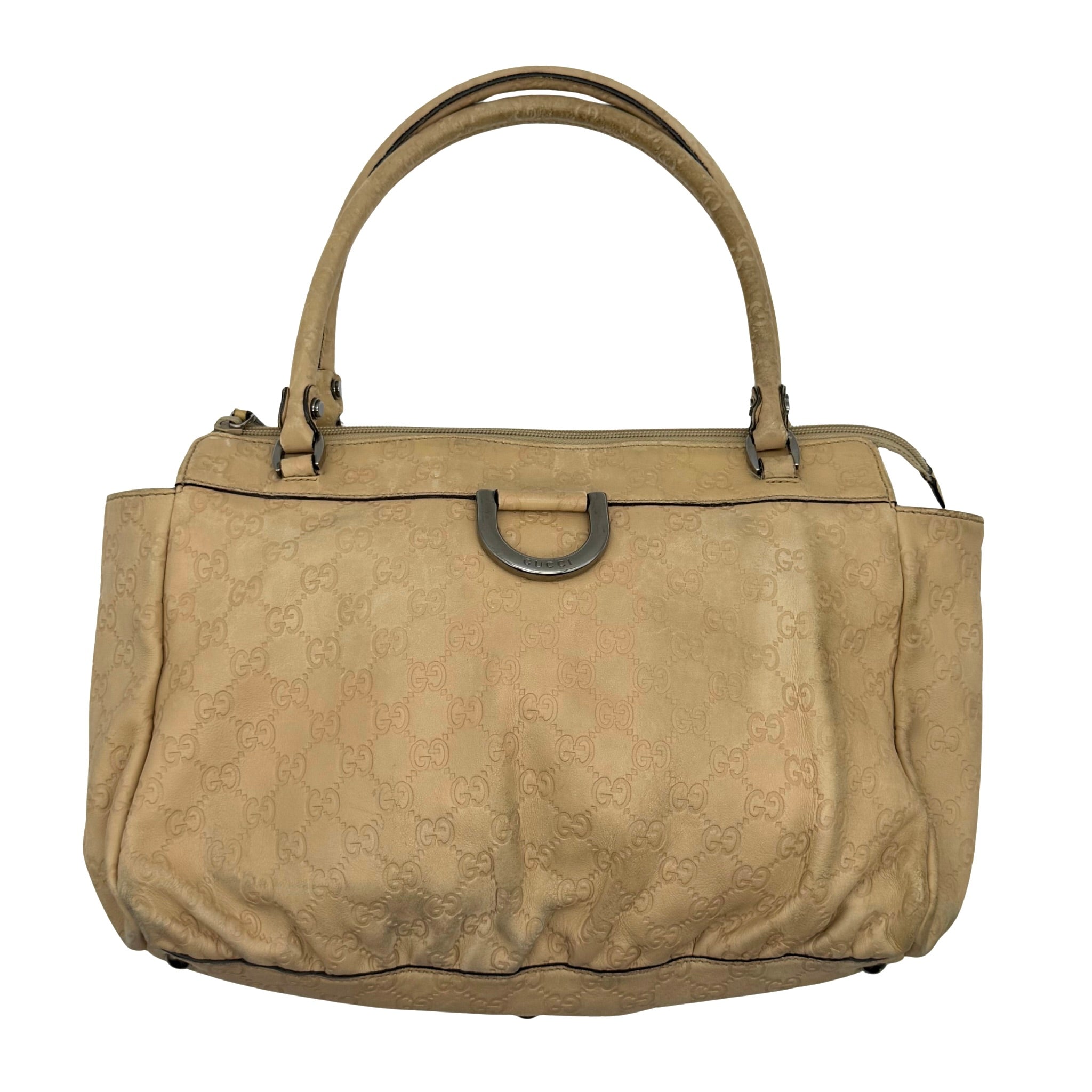 Gucci GG monogram D Ring Shoulder Bag Cream