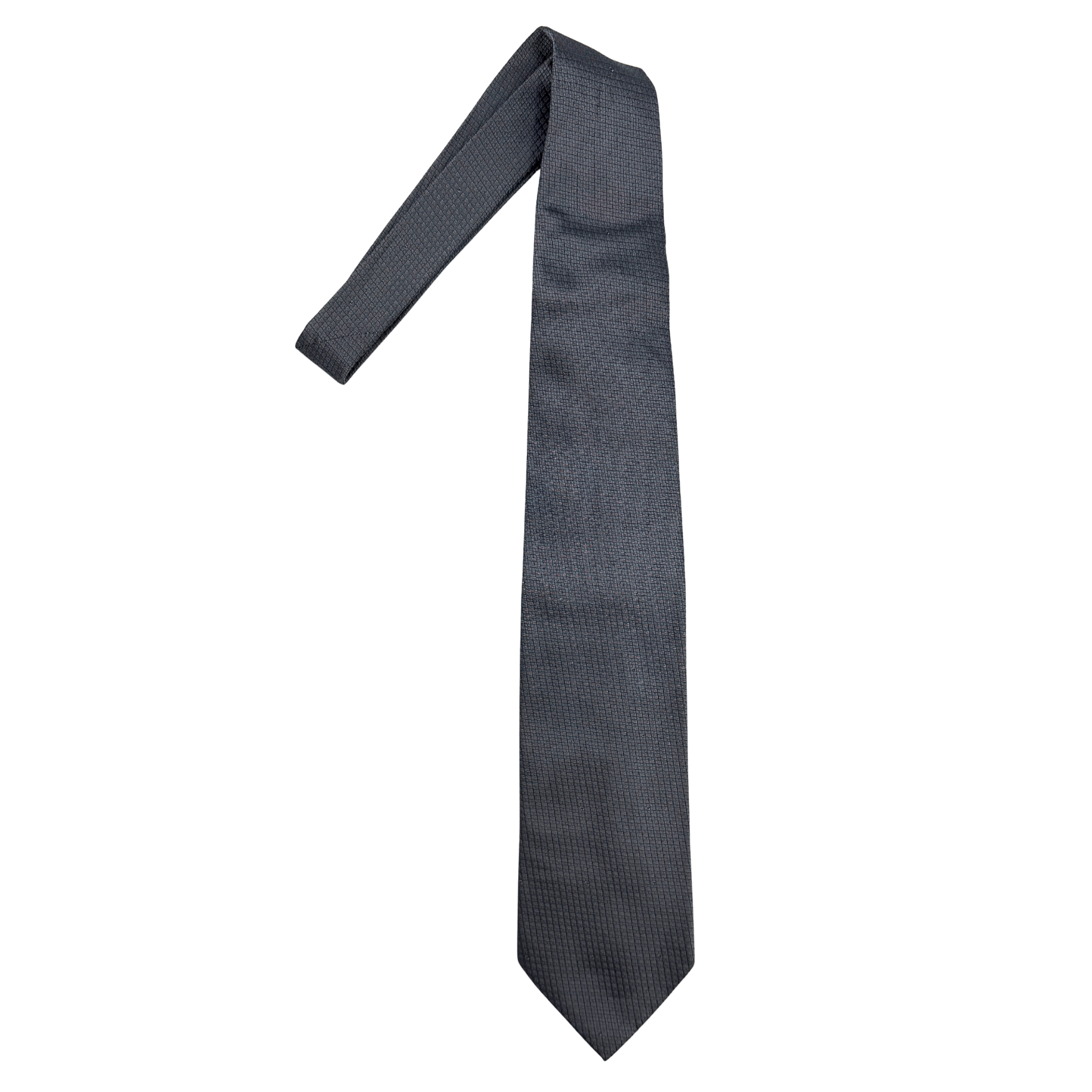 Gucci Geometric Pattern Silk Tie Grey