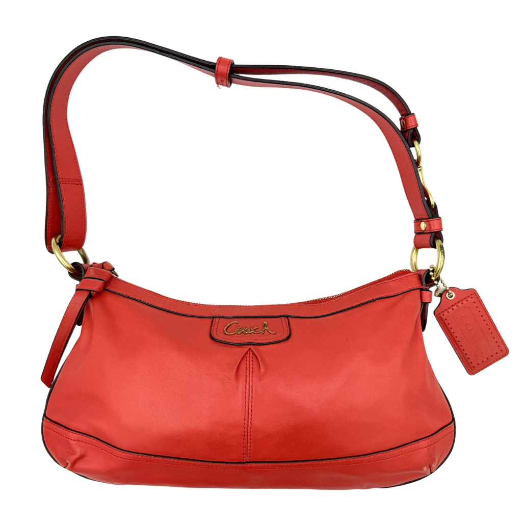 Coach 2Way Park Leather Shoulder Bag Orange