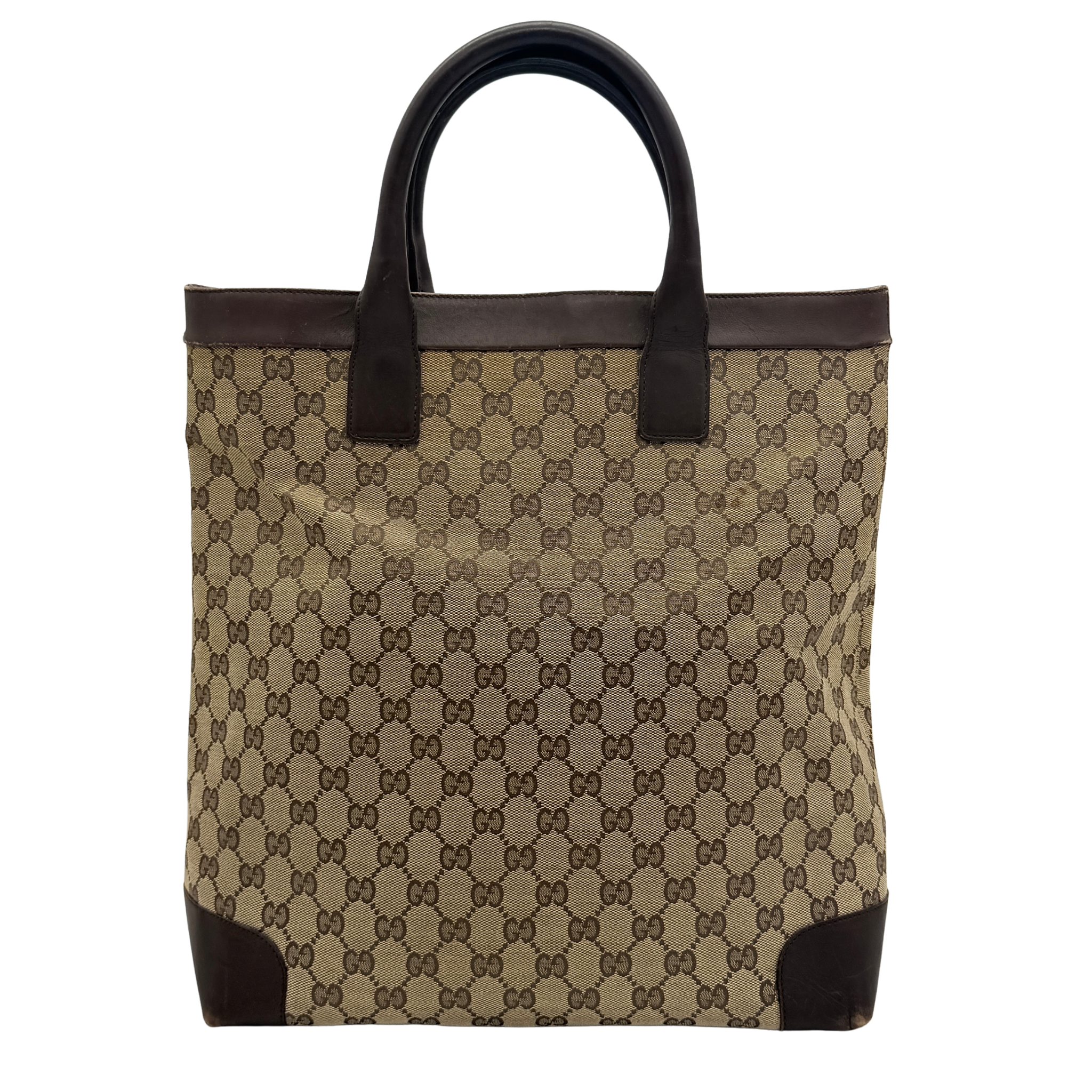Gucci GG Monogram Tote Bag Beige/Brown