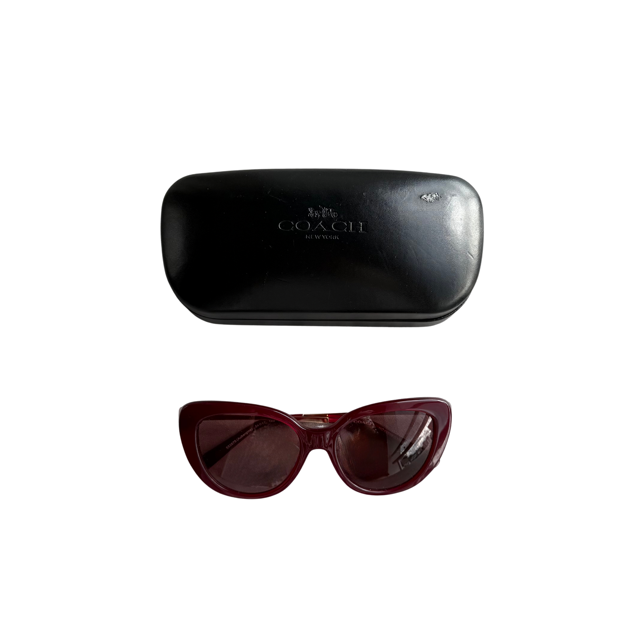 Coach Jessa Crystal Cat Eye Sunglasses Maroon