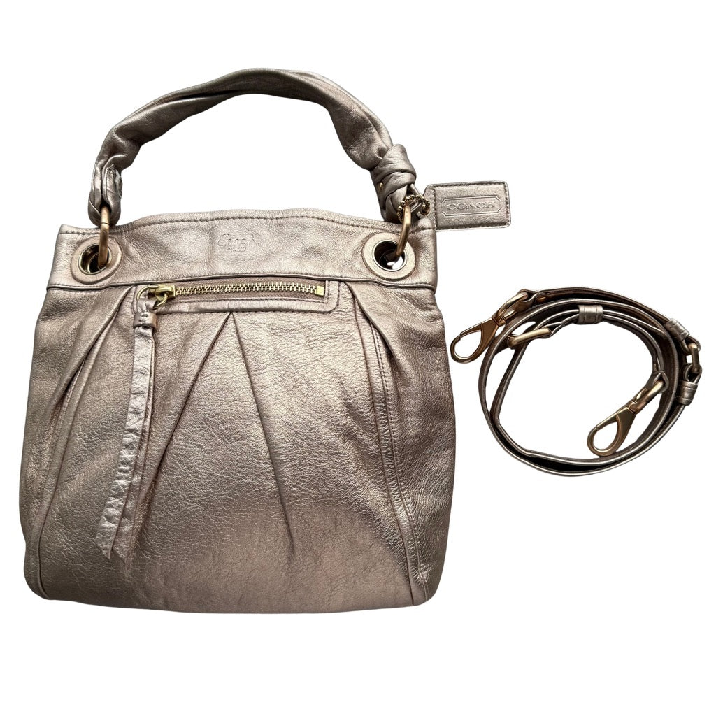 Coach 2Way Leather Parker Hobo ShoulderBag Metallic Rose Gold