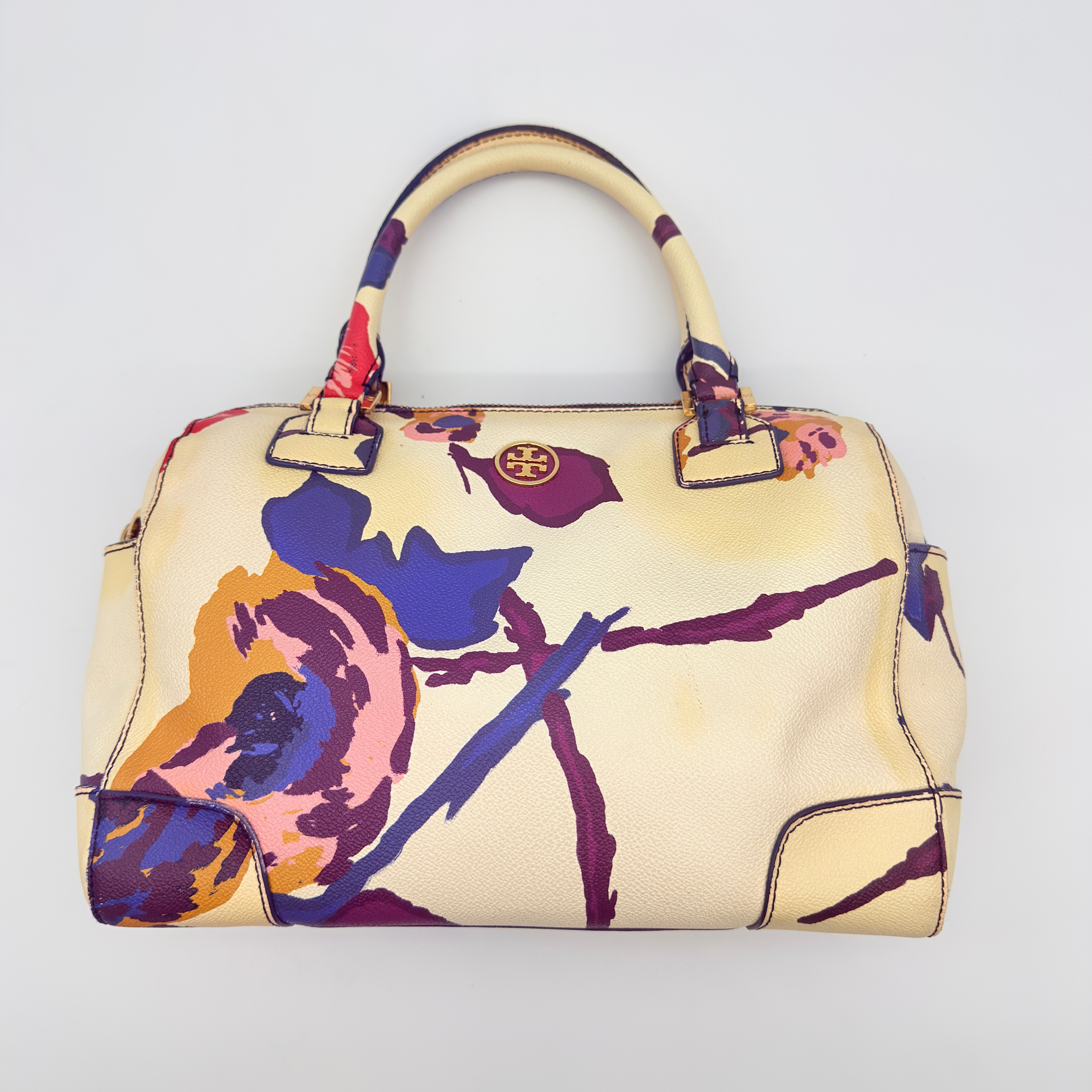 Tory Burch 2Way Robinson Middy Satchel Handbag Multi