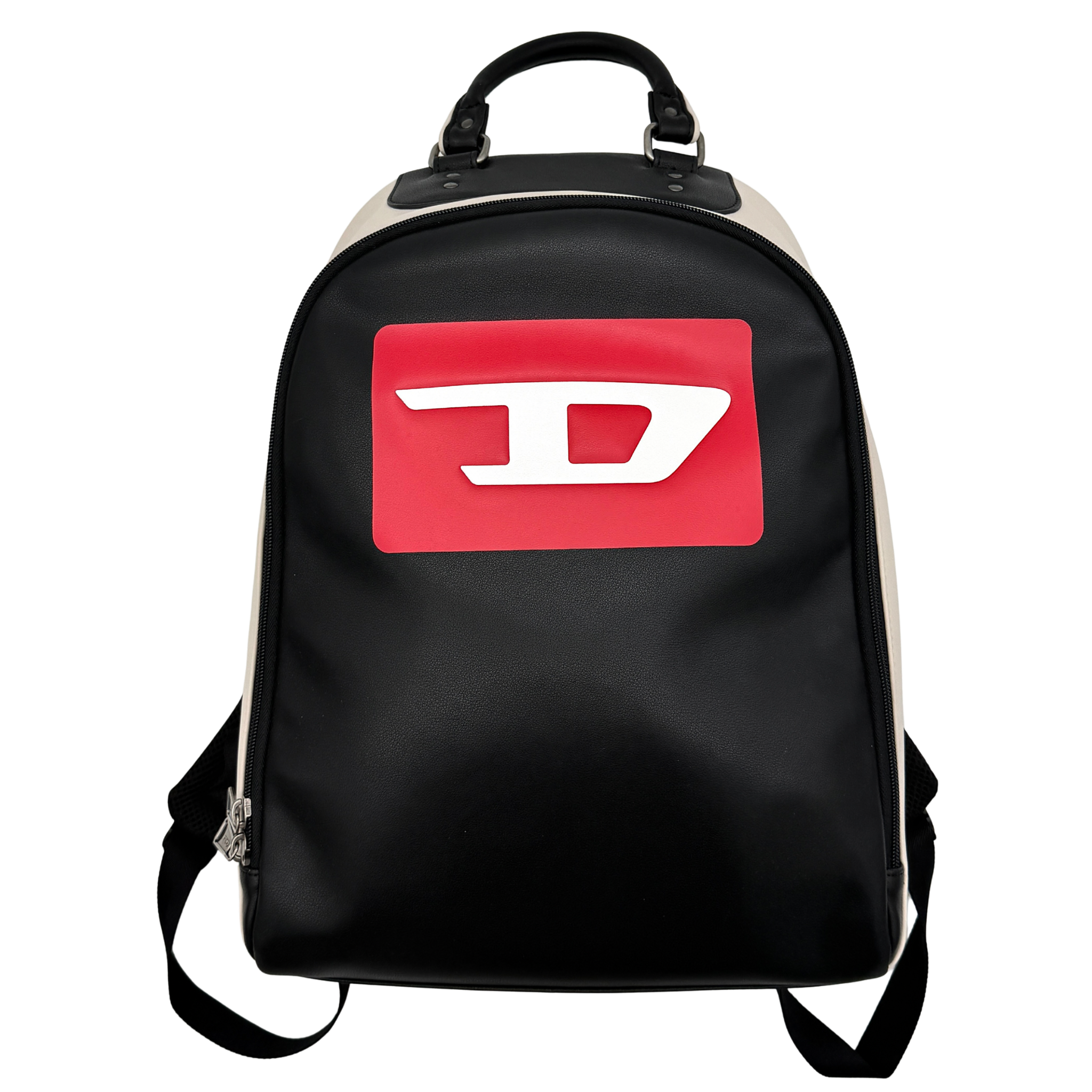 Diesel D-Logo Colorblock Backpack White/Black