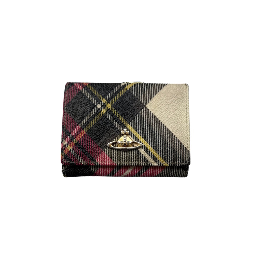 Vivienne Westwood Orb Checkered Mini Wallet Multicolor