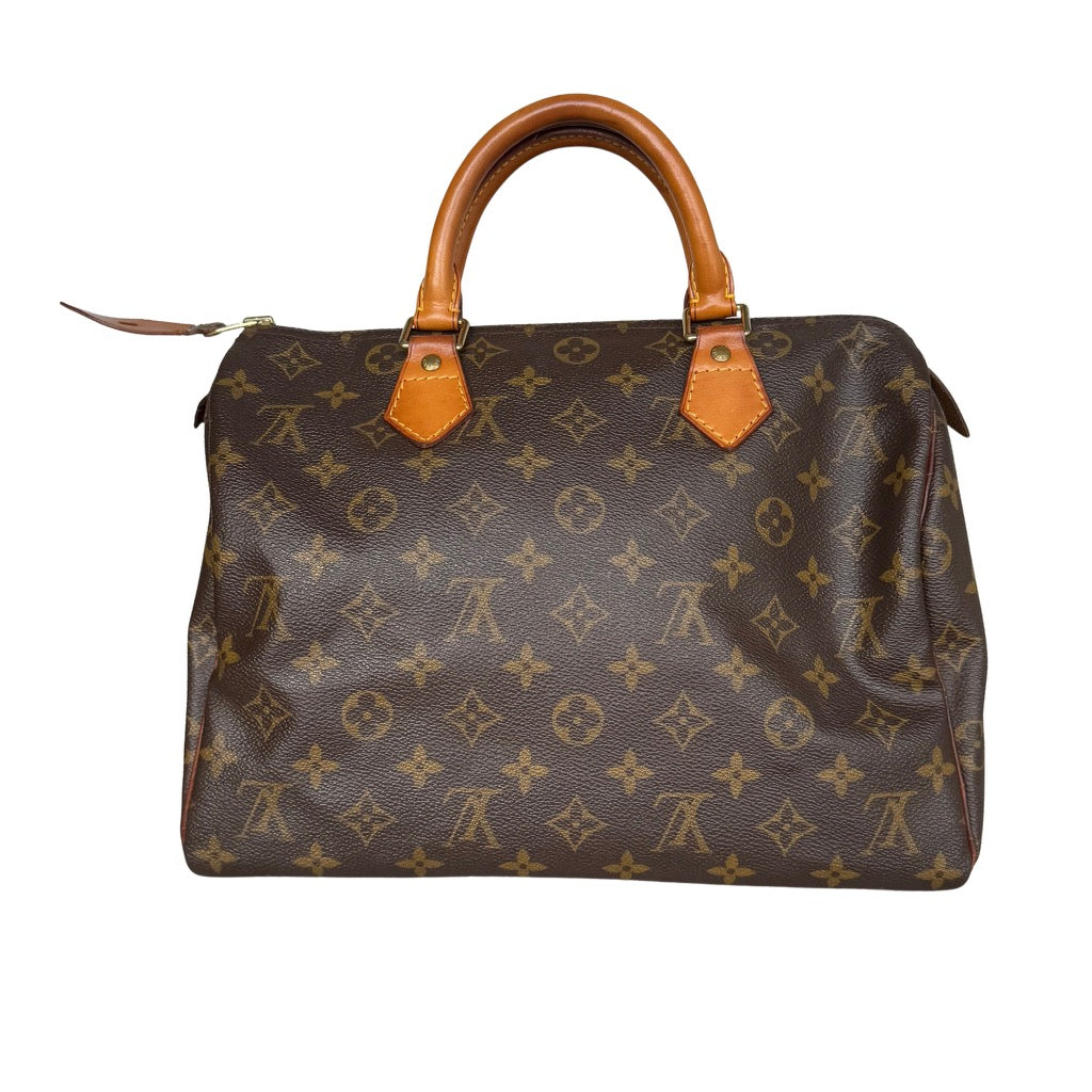 Louis Vuitton Monogram Speedy 30 Handbag Brown