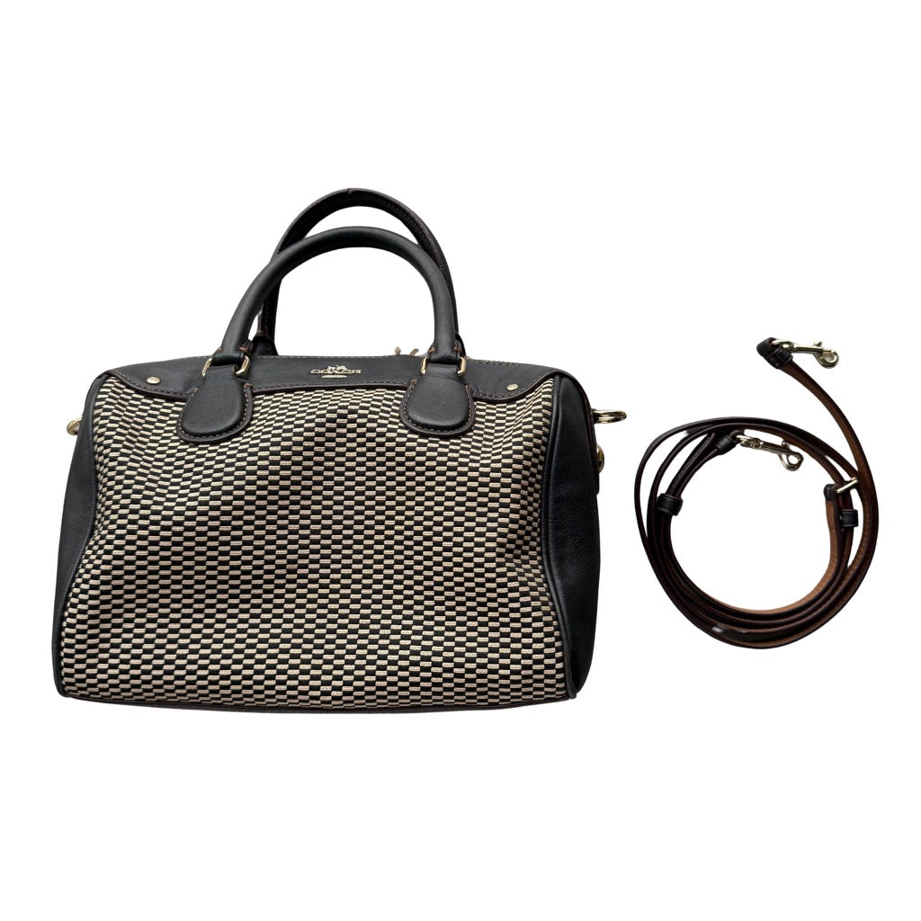 Coach Mini Bennett Satchel Handbag Black/White