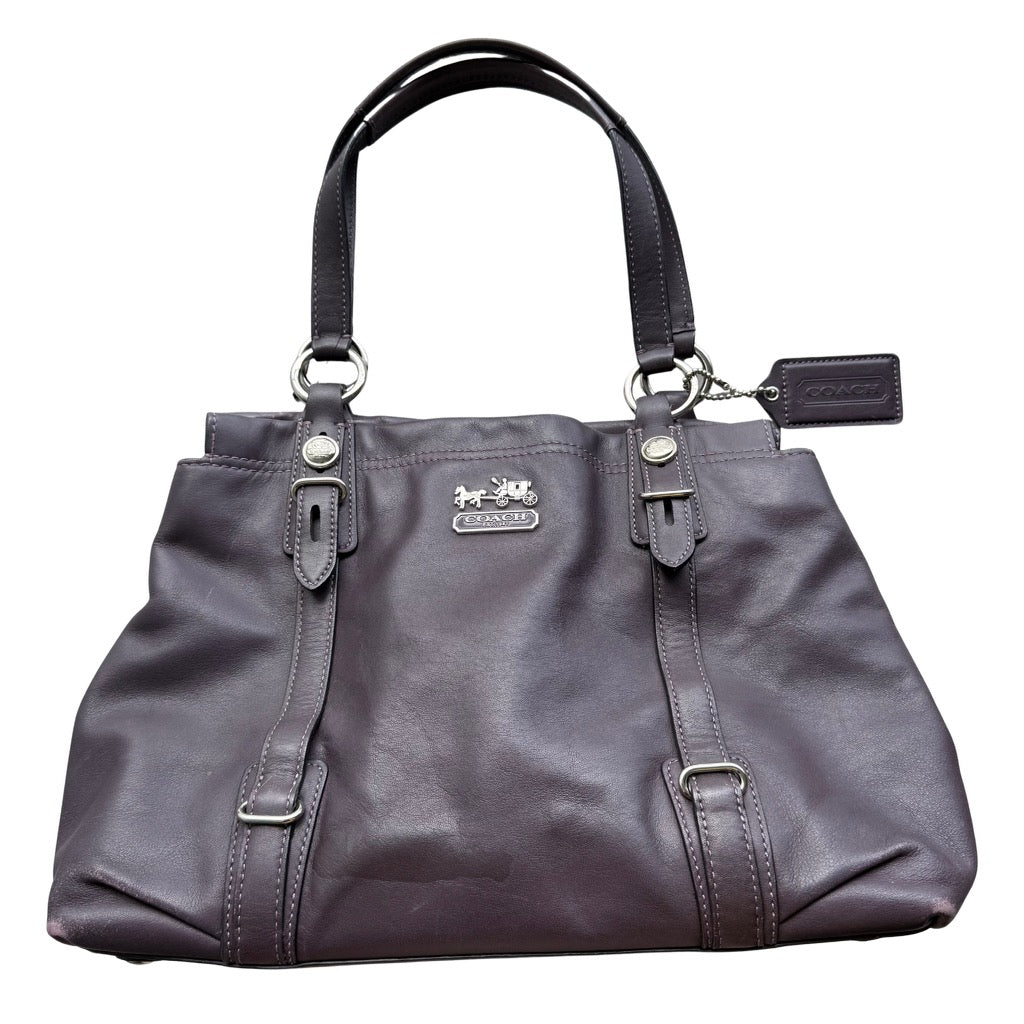 Coach Madison Mia Shoulder Bag Dark Purple