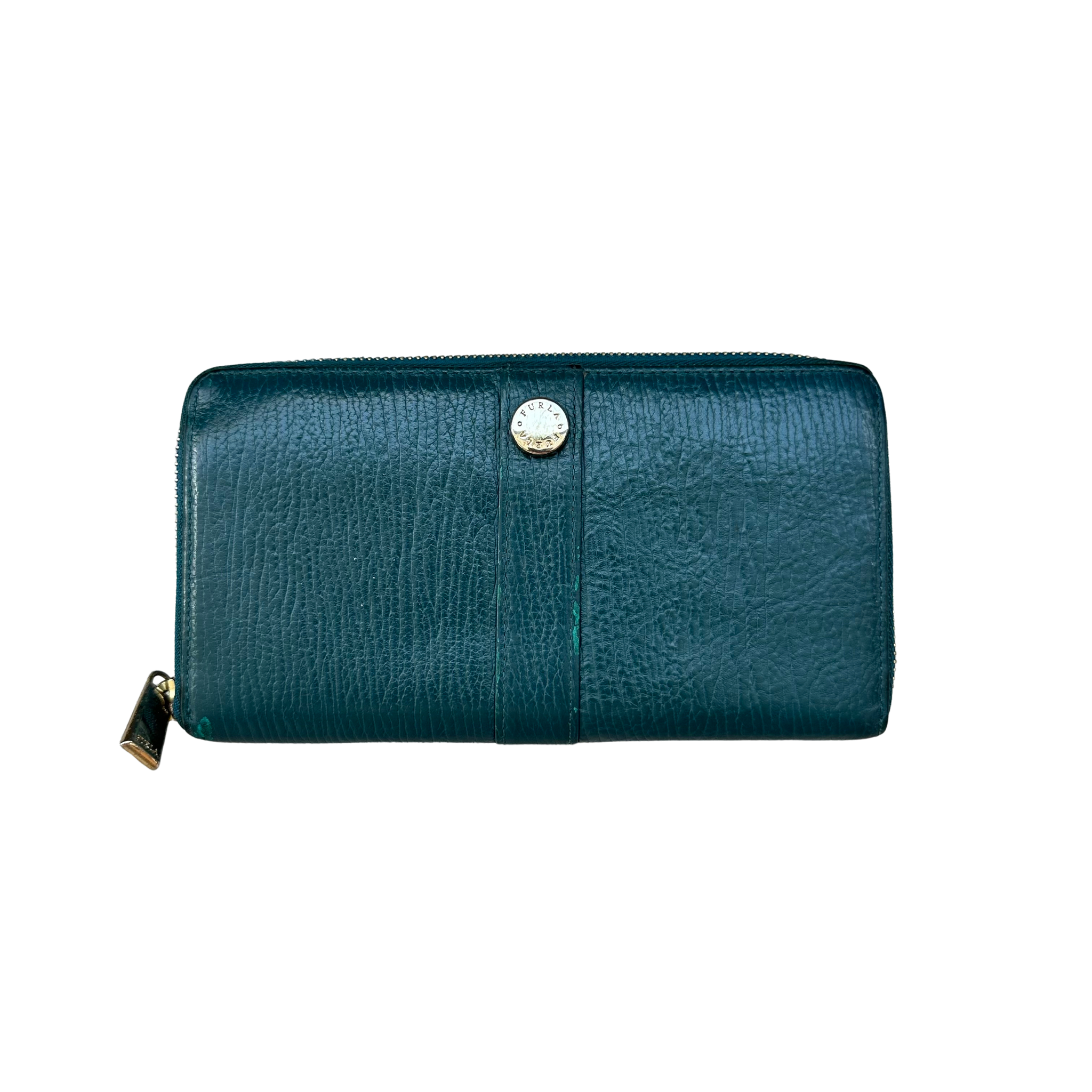 Furla Green Babylon Zip-Around Wallet