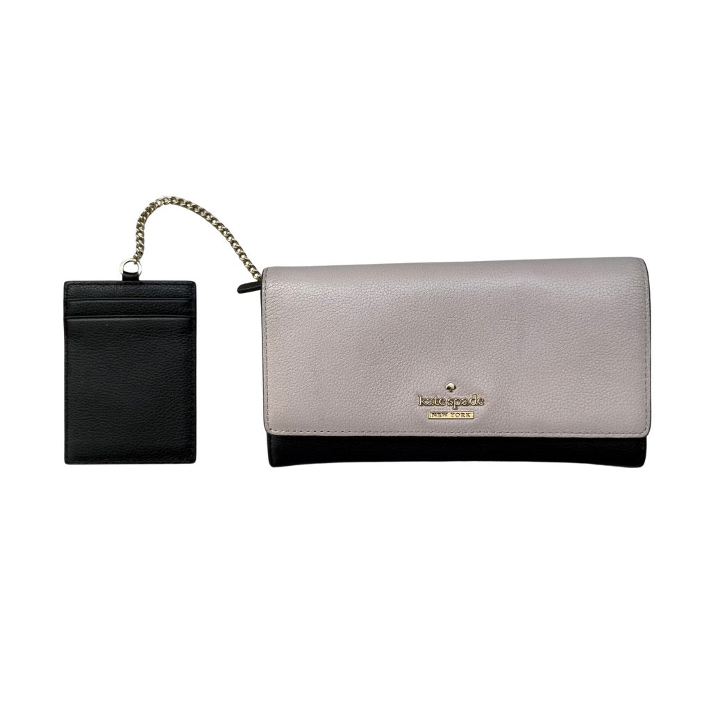 Kate Spade Staci Colorblock Long Wallet with Chain Cardholder Light Purple