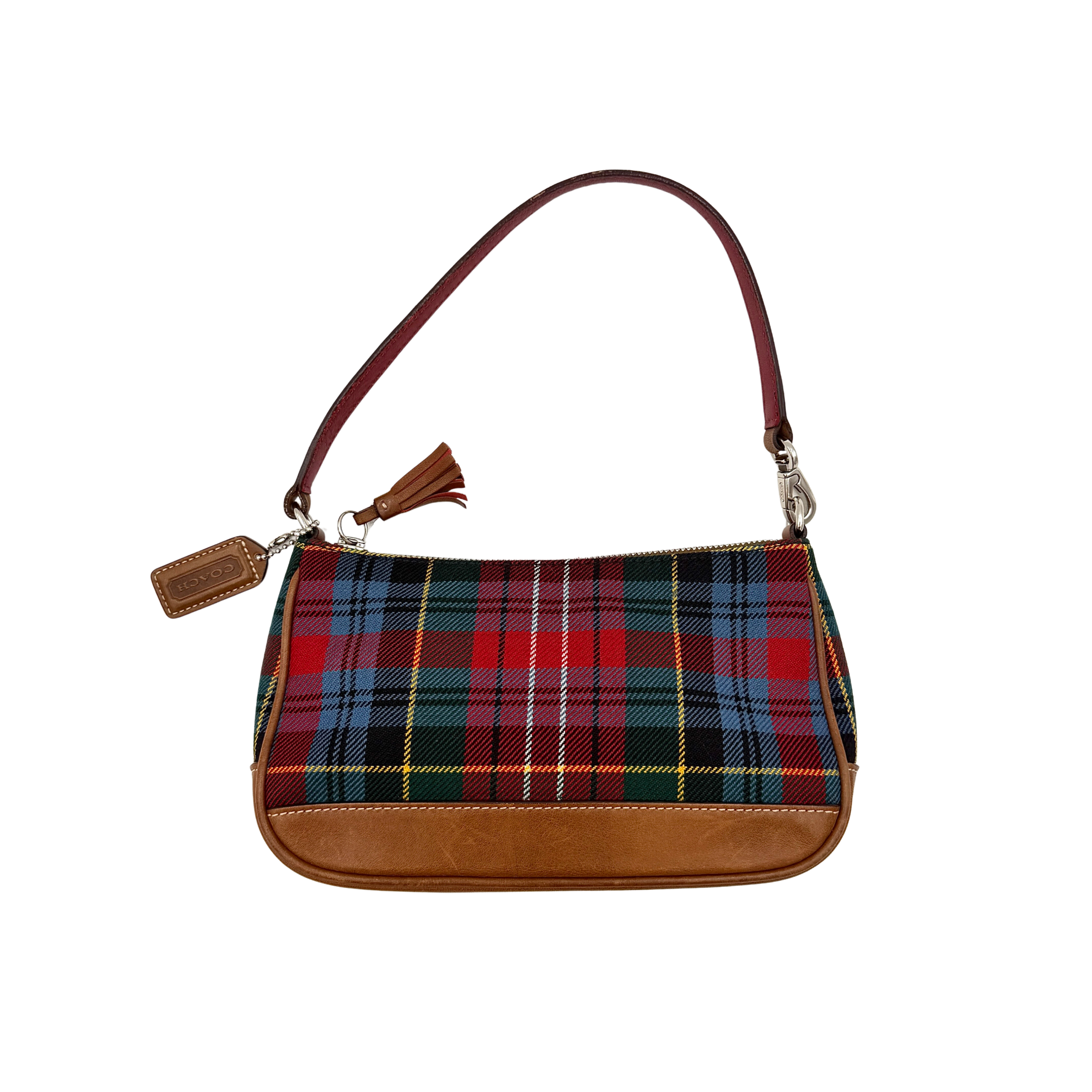 Coach Y2K Plaid Demi Shoulder Bag Multicolor