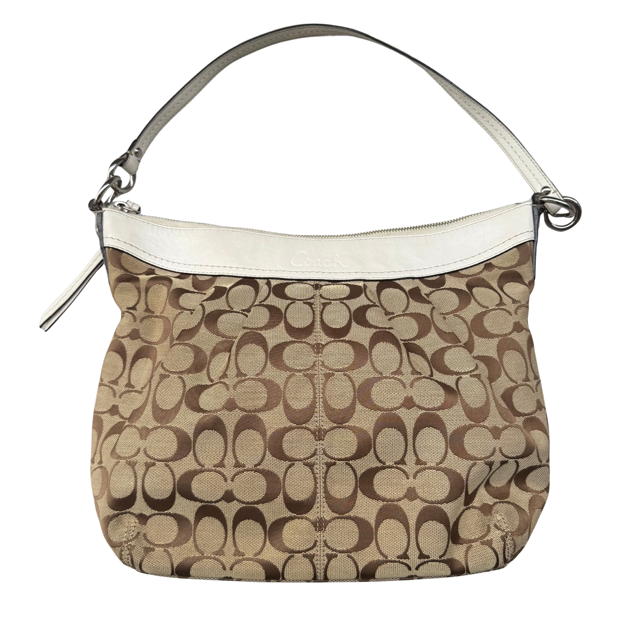 Coach Y2K Signature Canvas Hobo ShoulderBag White/Beige