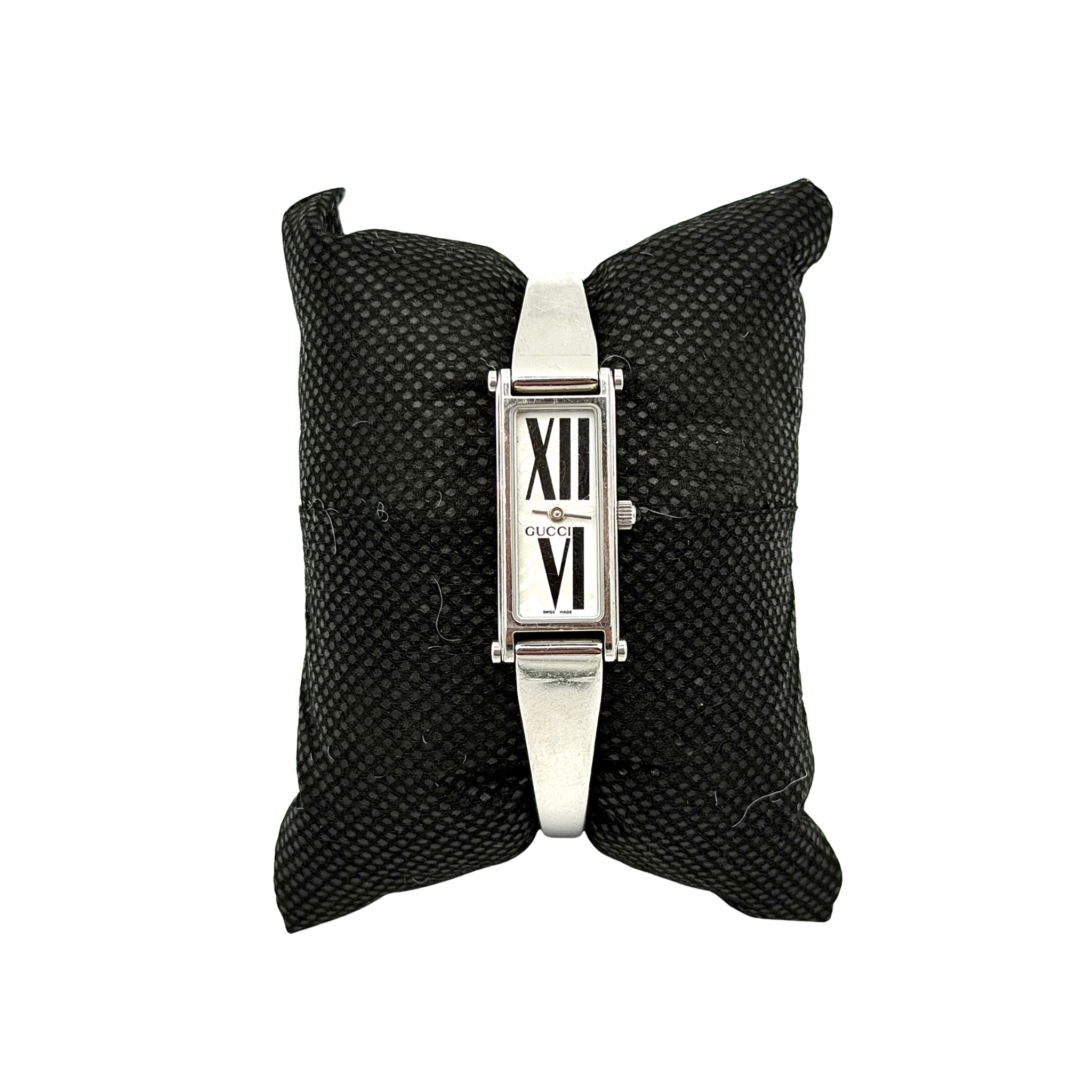 Gucci 1500L Bangle Watch Black/Silver