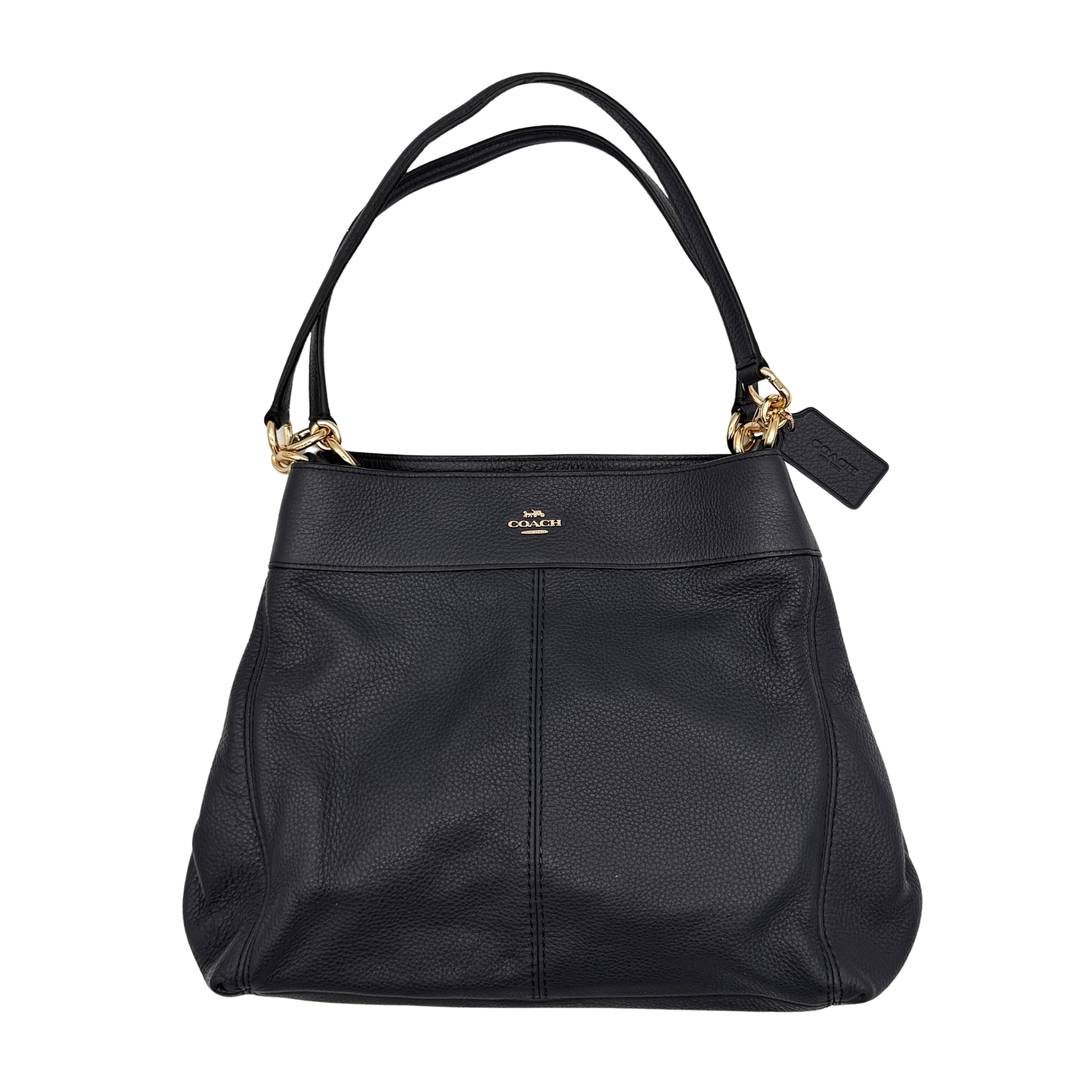 Coach Signature Lexy Shoulder Bag Navy Blue