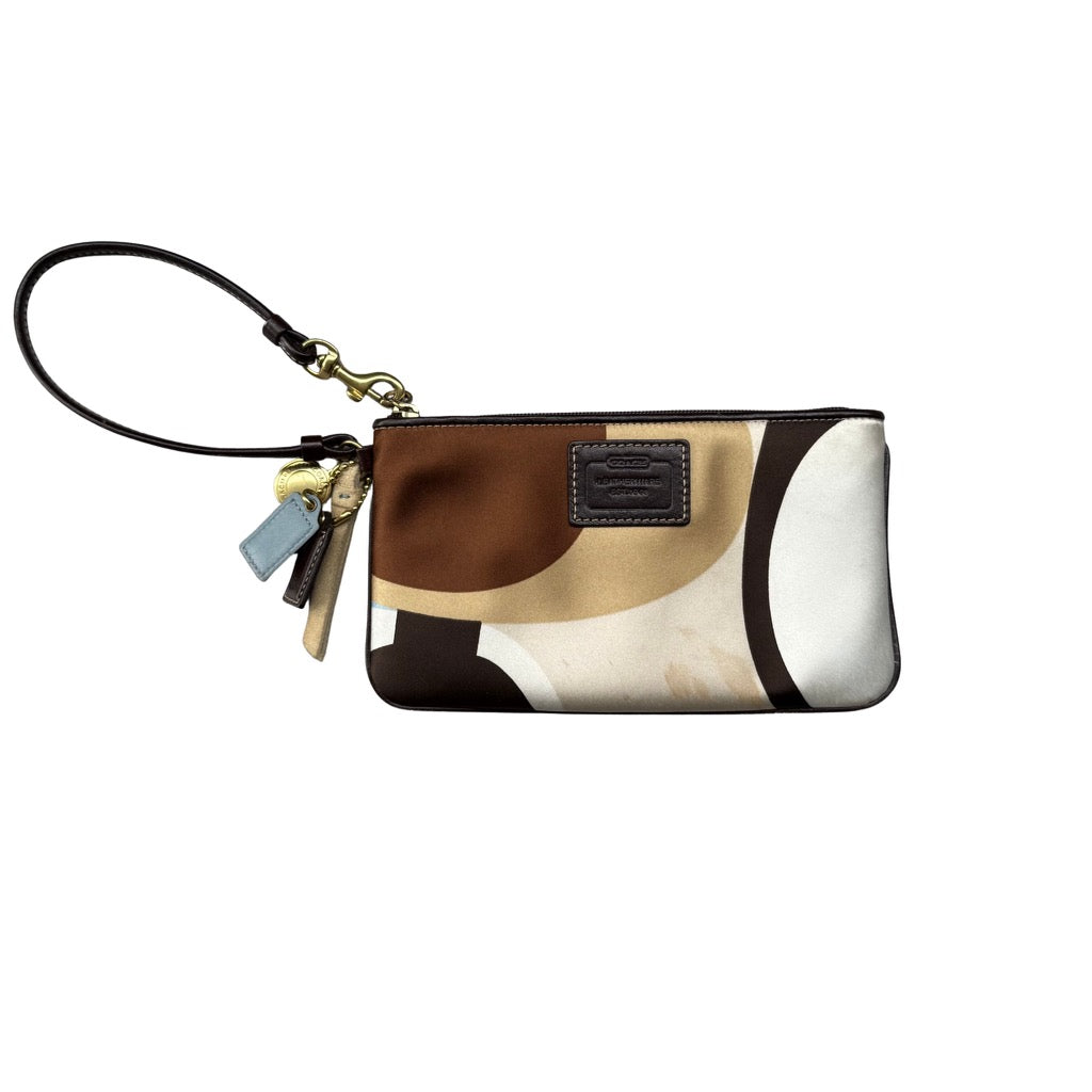 Coach Satin Hampton Wristlet Multicolor