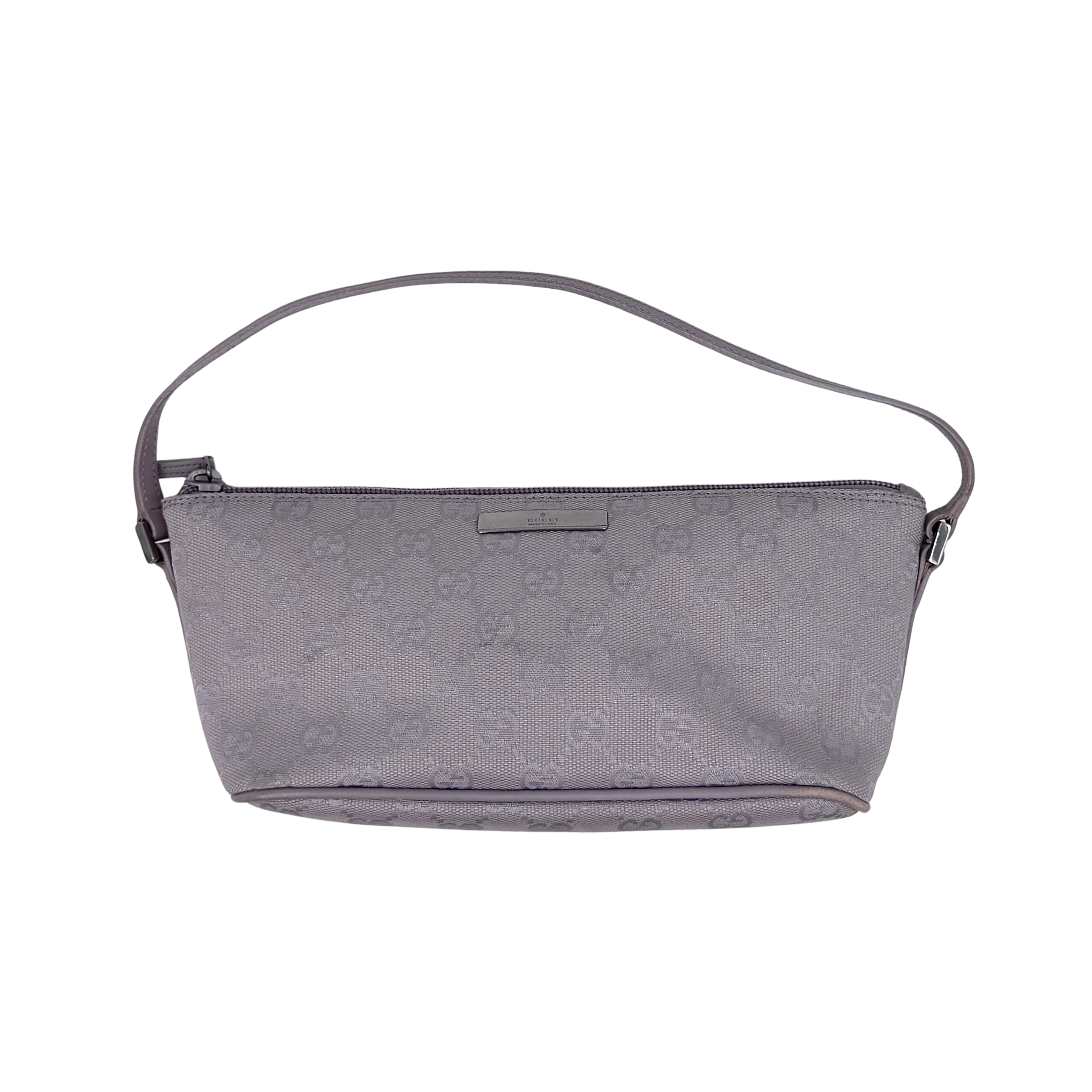Gucci GG Monogram Pochette Boat Shoulder Bag Purple