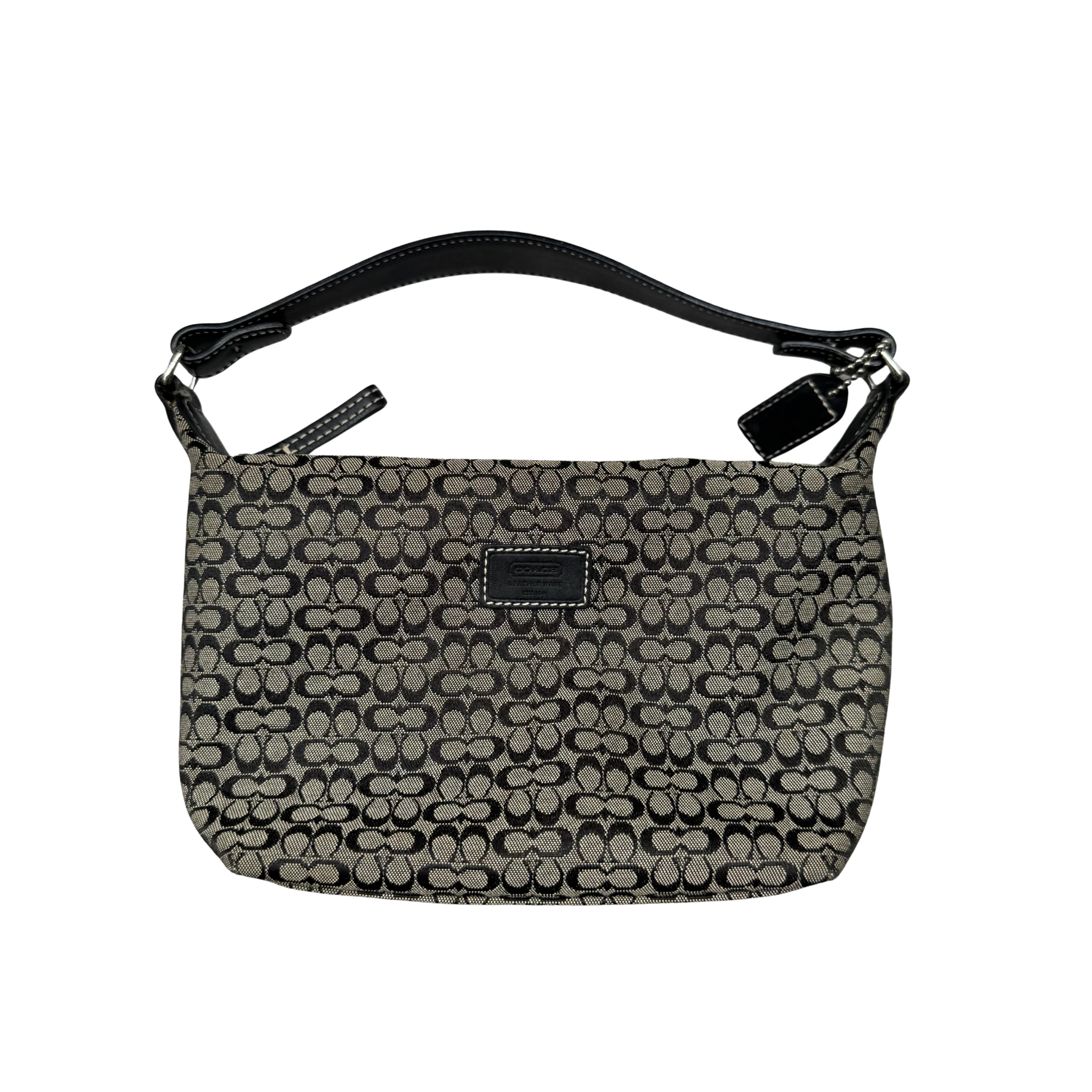 Coach Signature Mini Hobo Shoulder Bag Grey/Black