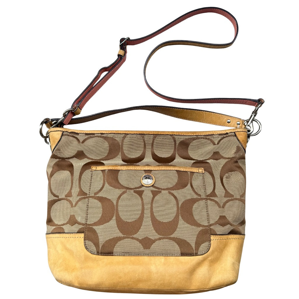 Coach Signature Canvas 2Way ShoulderBag Beige