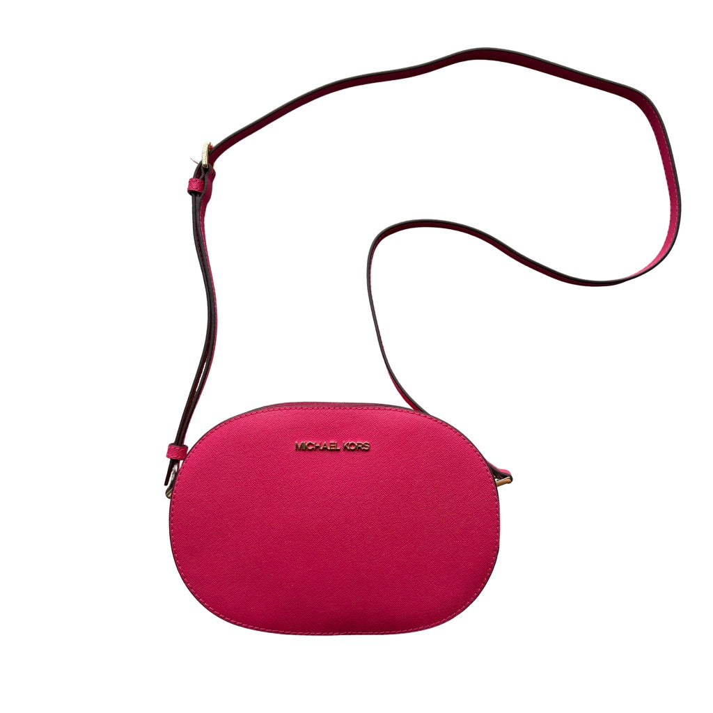 Michael Kors Jet Set Travel Saffiano Crossbody Bag Pink