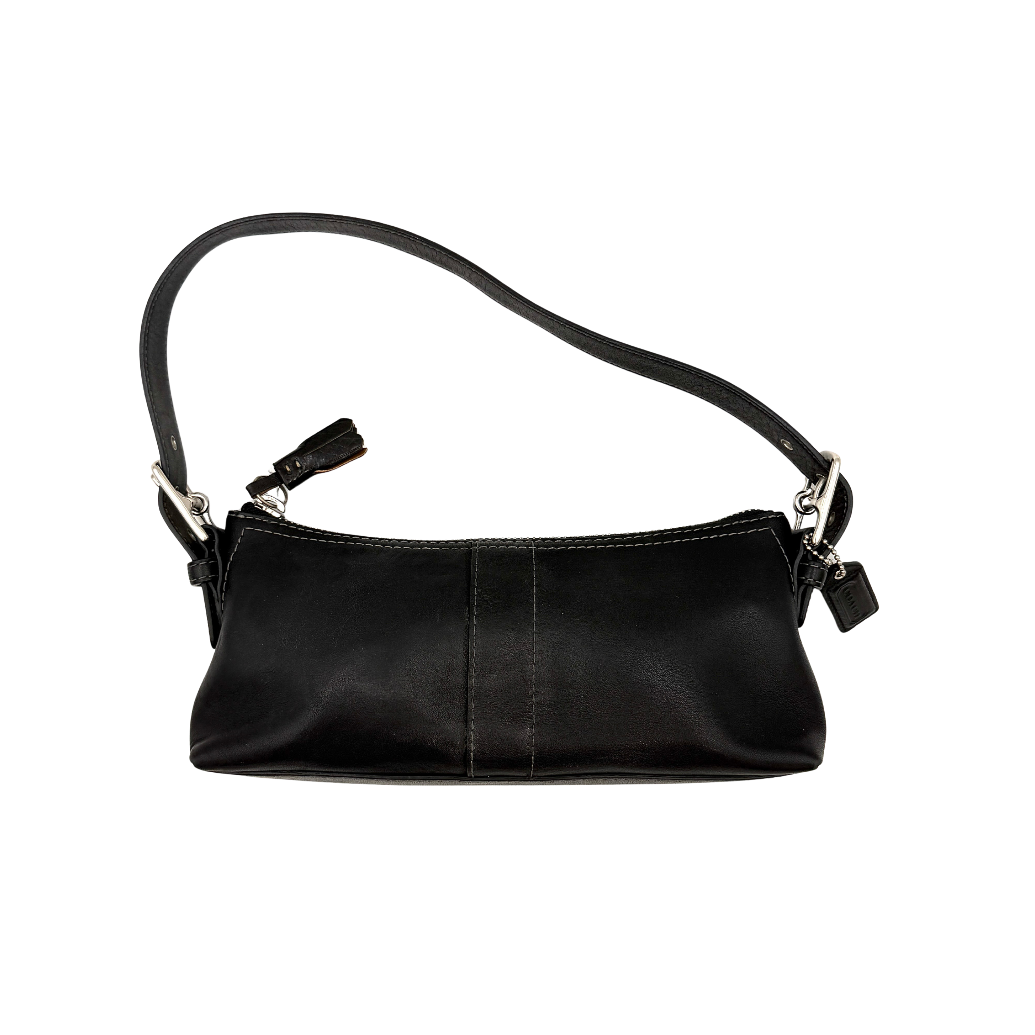 Coach Y2K Hampton Demi Baguette Shoulder Bag Black