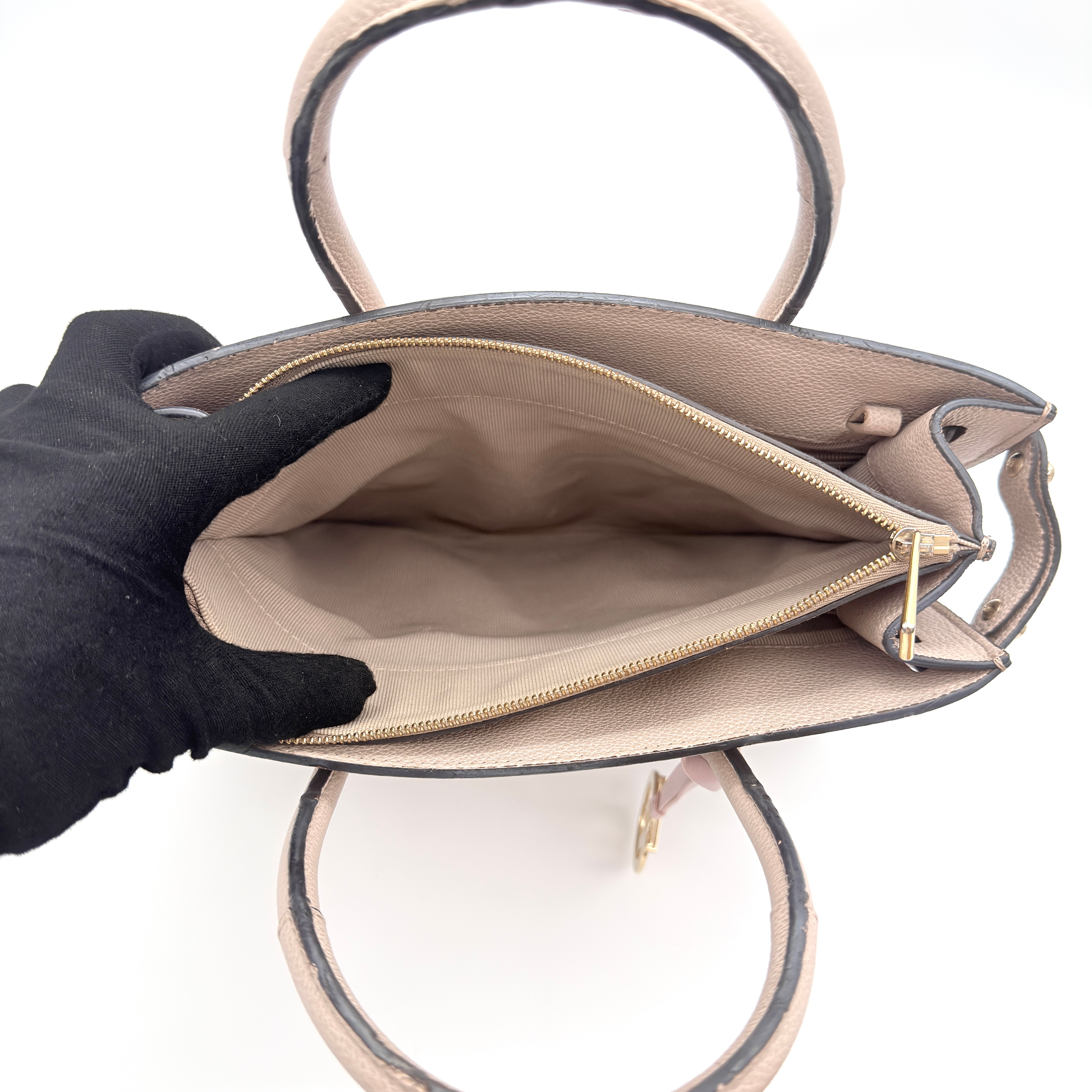 Furla 2Way Pin Leather Handbag Beige