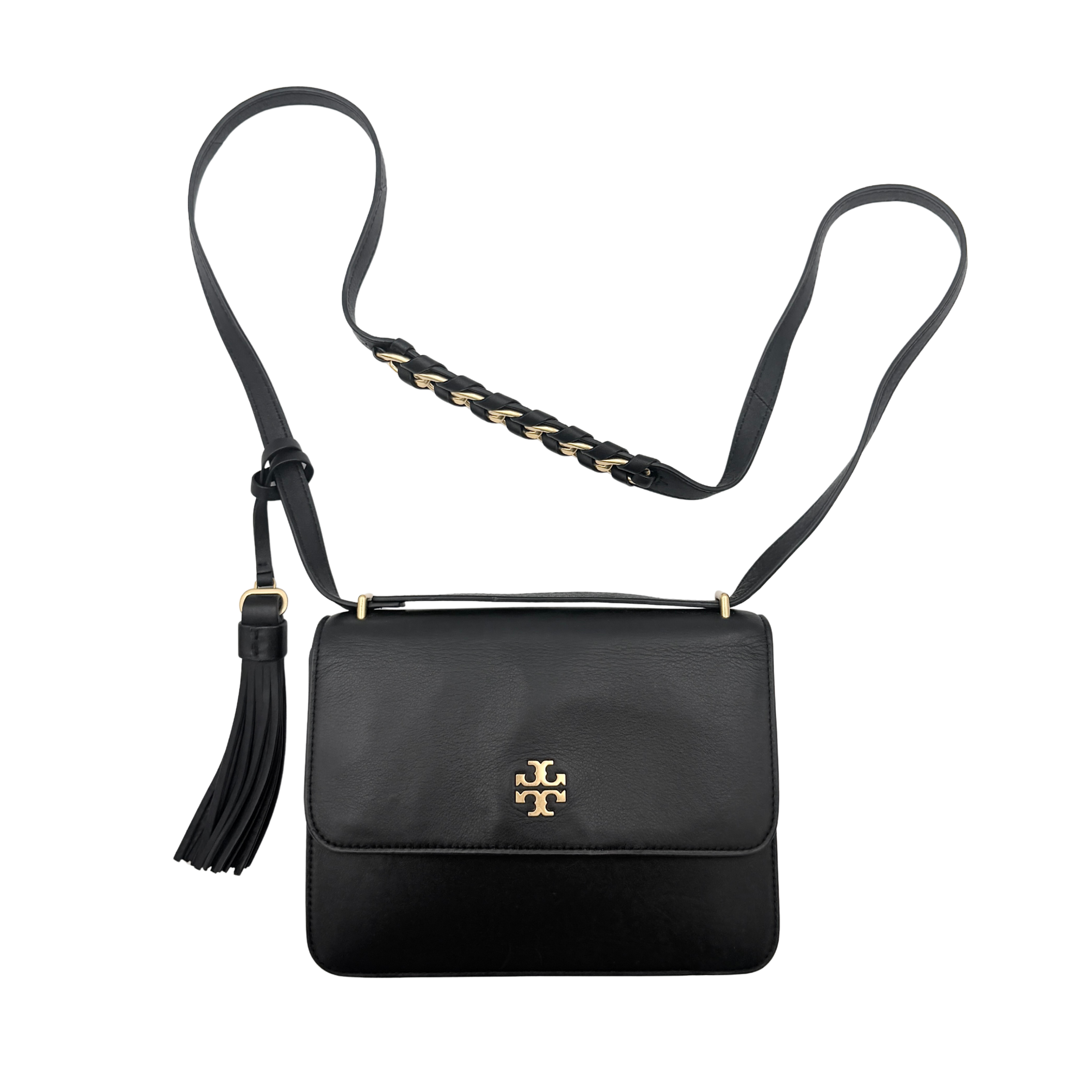 Tory Burch Brooke Leather Crossbody Bag Black