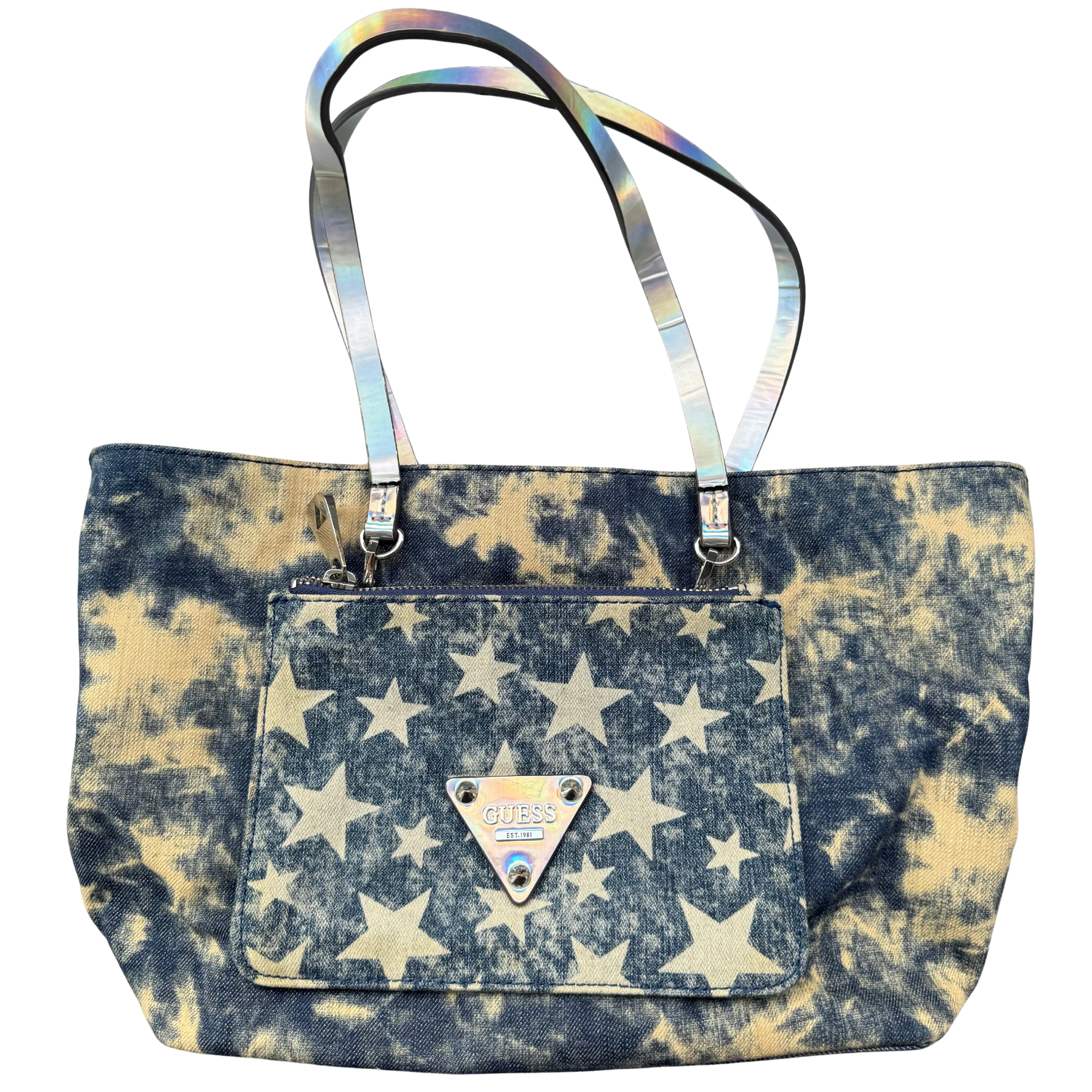 Guess Y2K Blue Denim Tote Bag