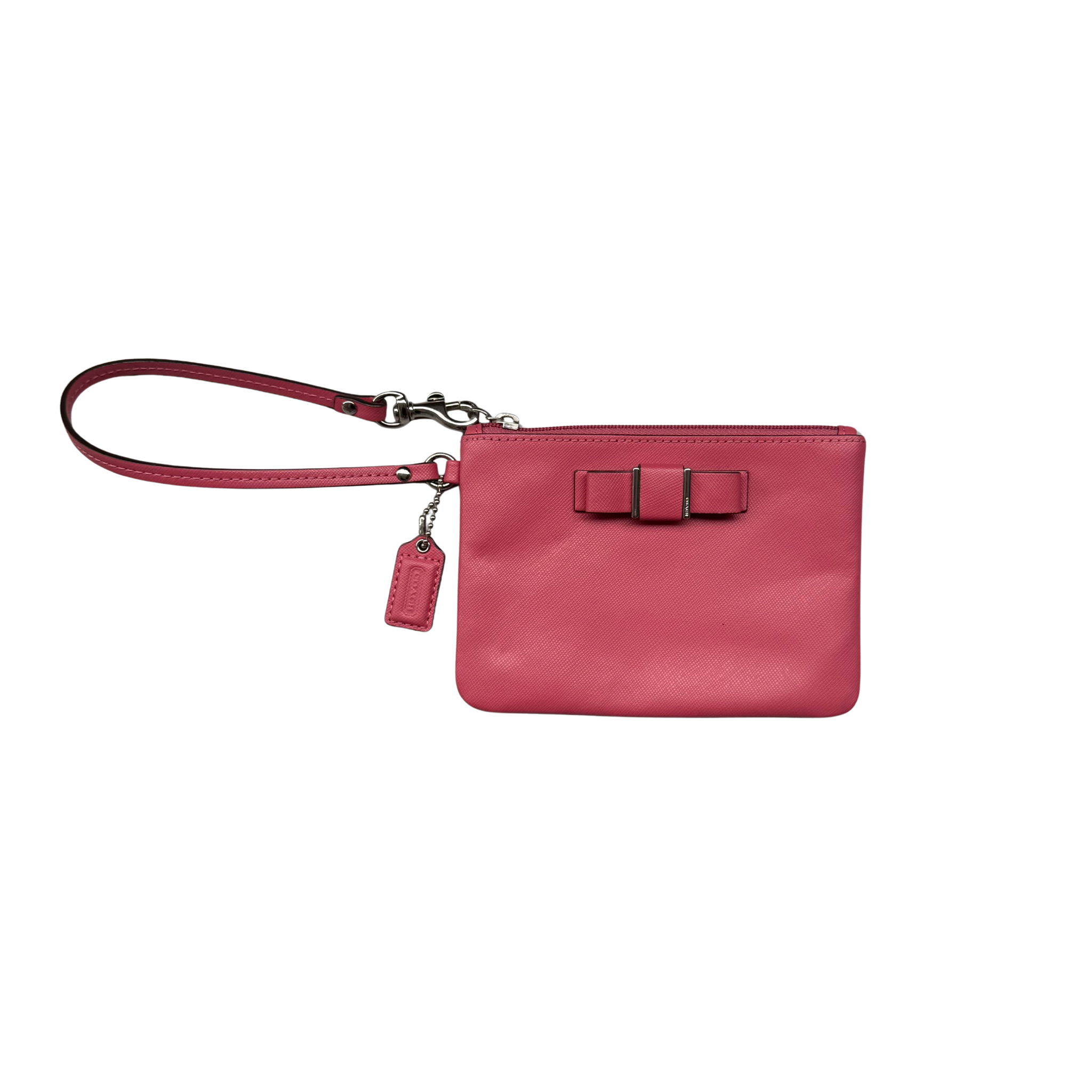 Coach Darcy Bow Small Wristlet Pink