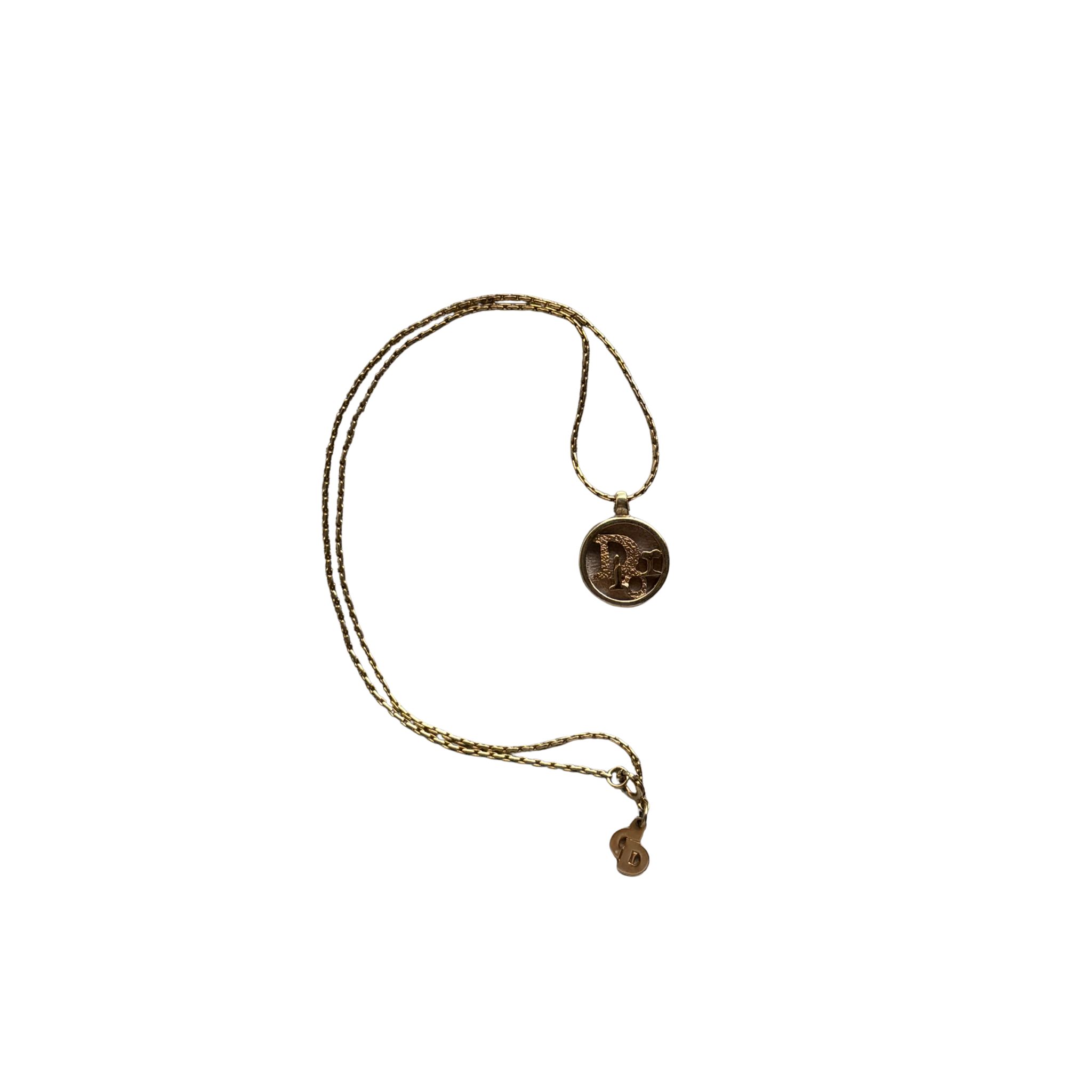 Dior Logo Gold Plated Necklace