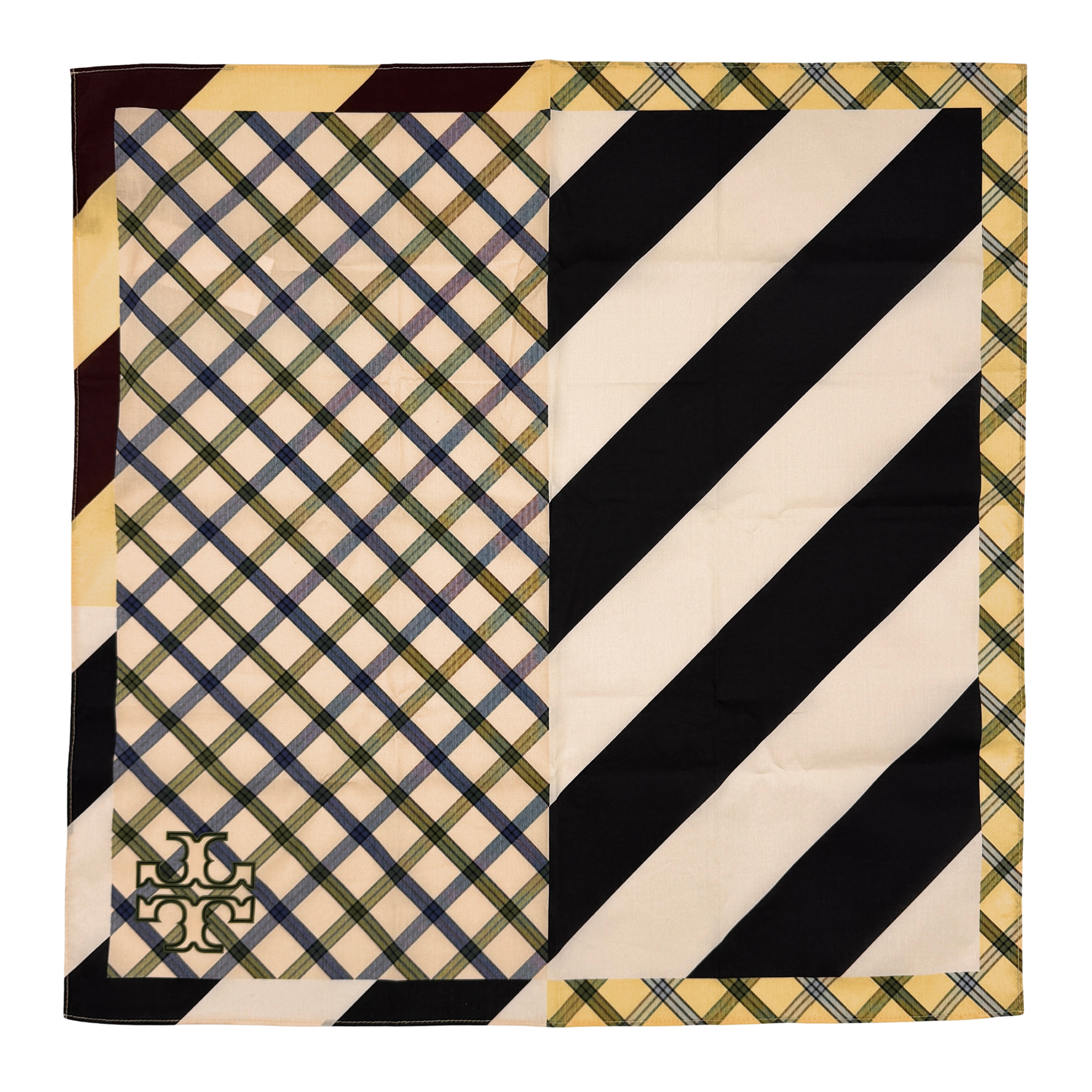 Tory Burch Plaid Pattern Scarf Multicolor