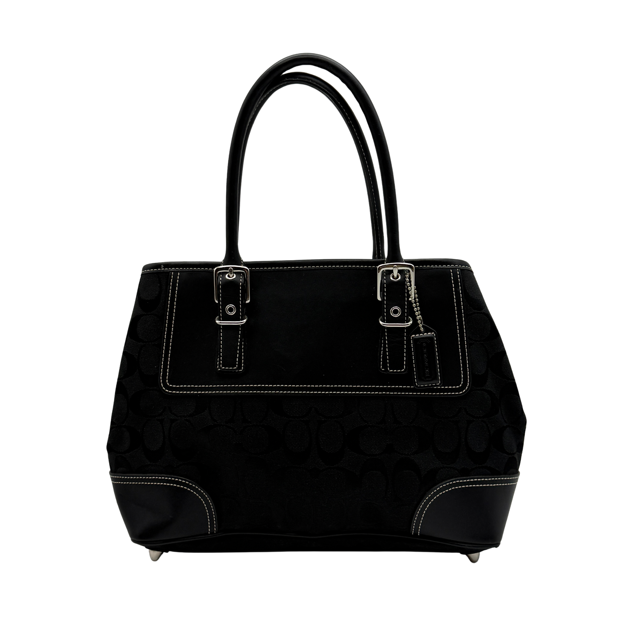 Coach Signature Hampton Carryall Shoulder Bag Black