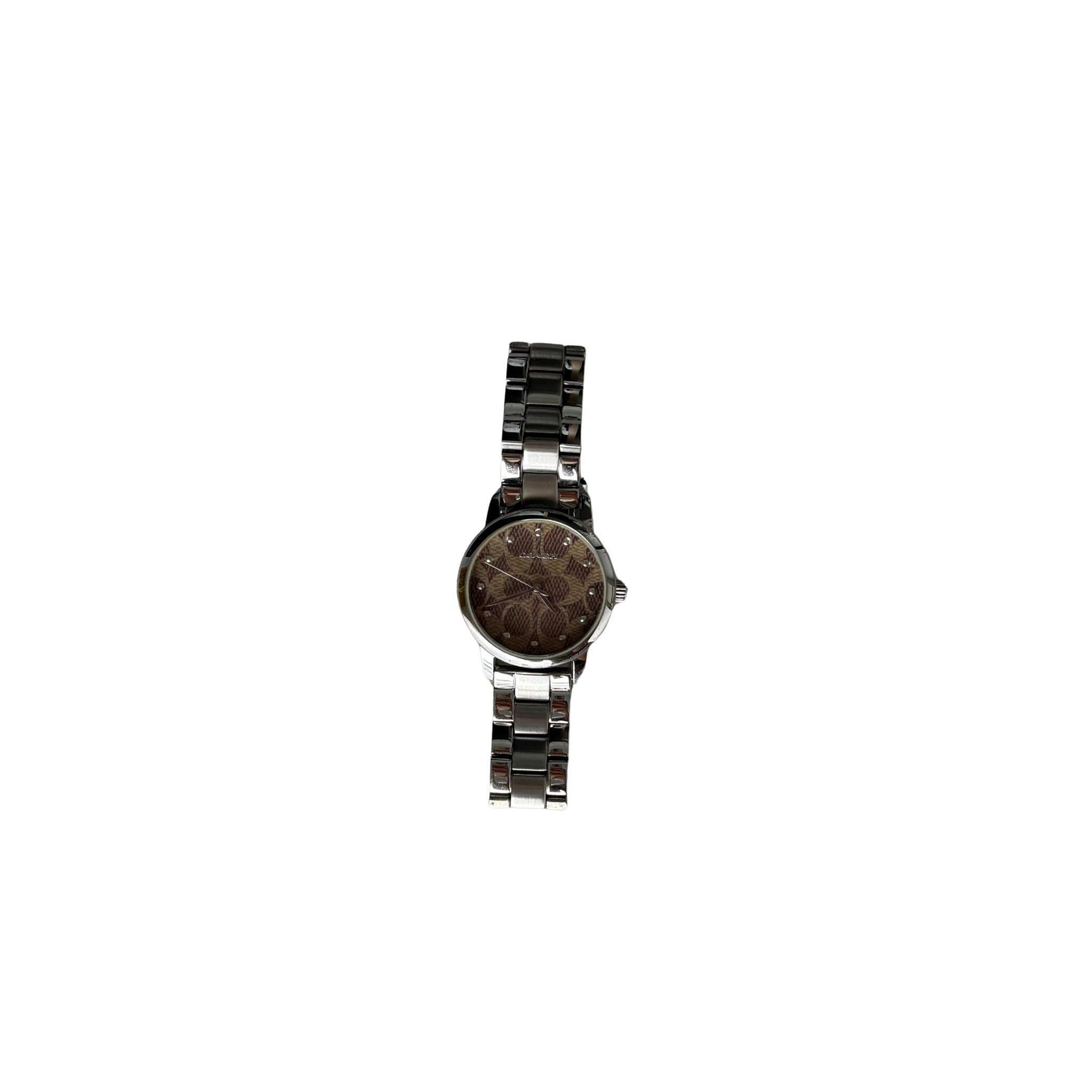 Coach Classic Logo Brown Dial Silver Watch