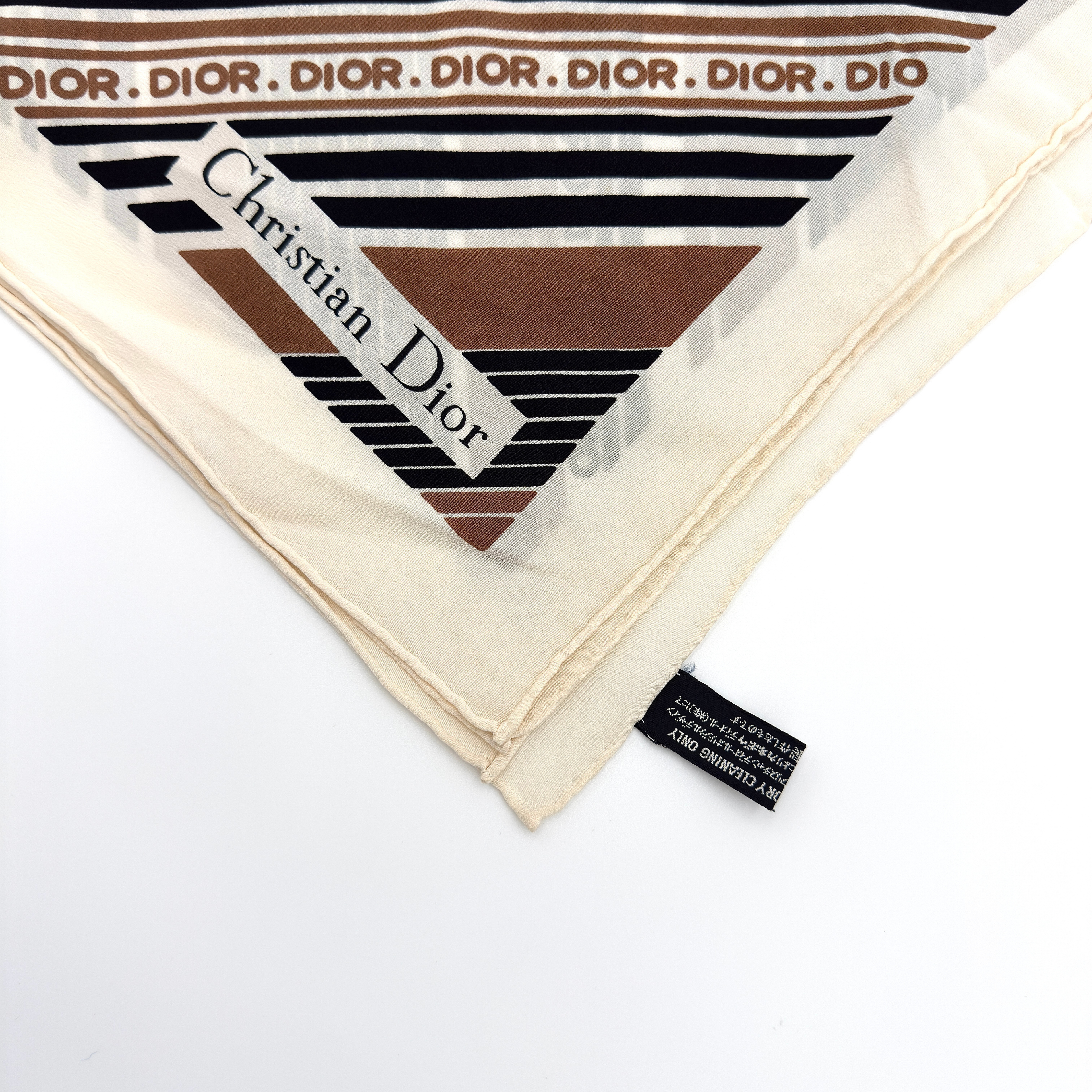 Dior Stripe Silk Scarf Multicolor