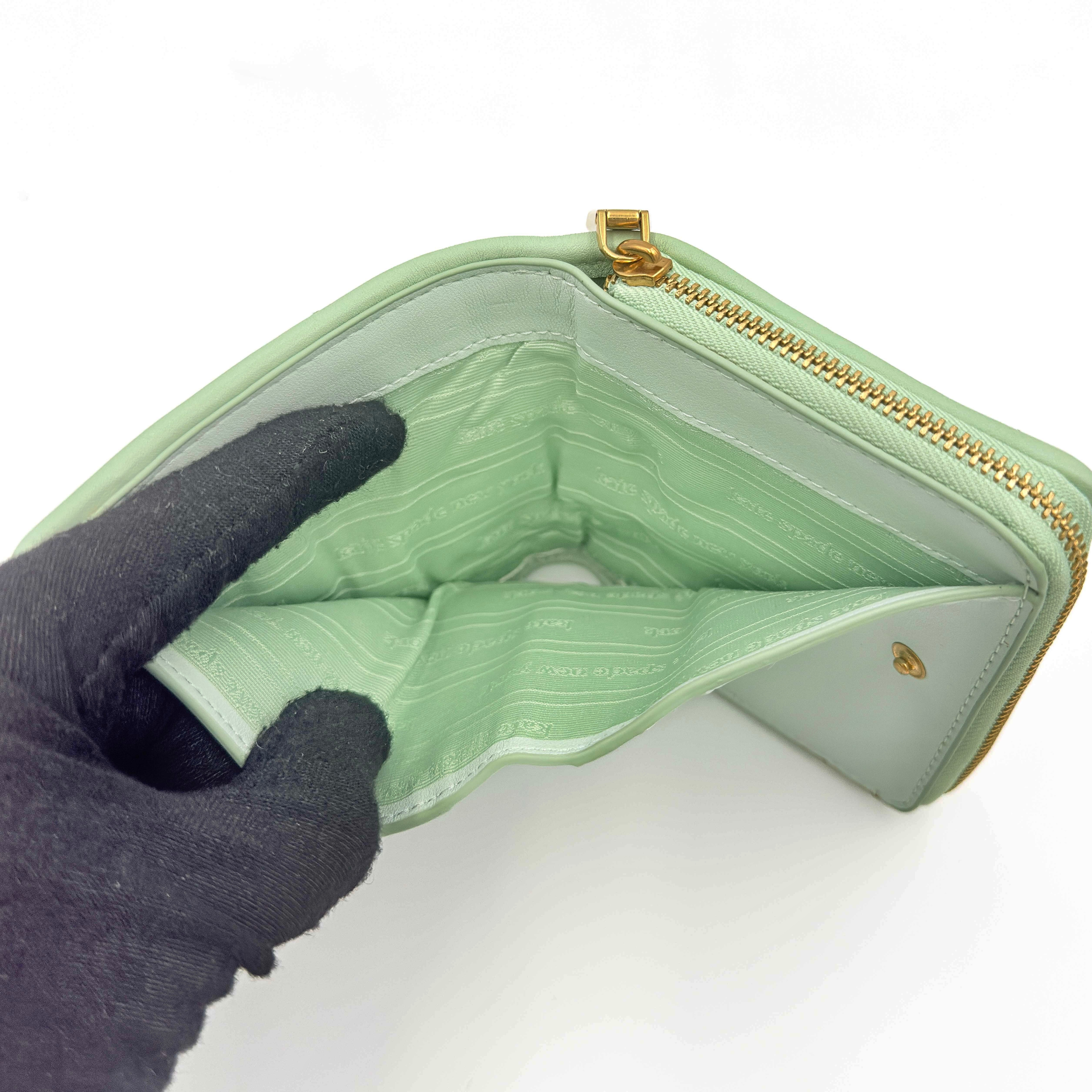 Kate Spade Evelyn Quilted Small Wallet Mint Green