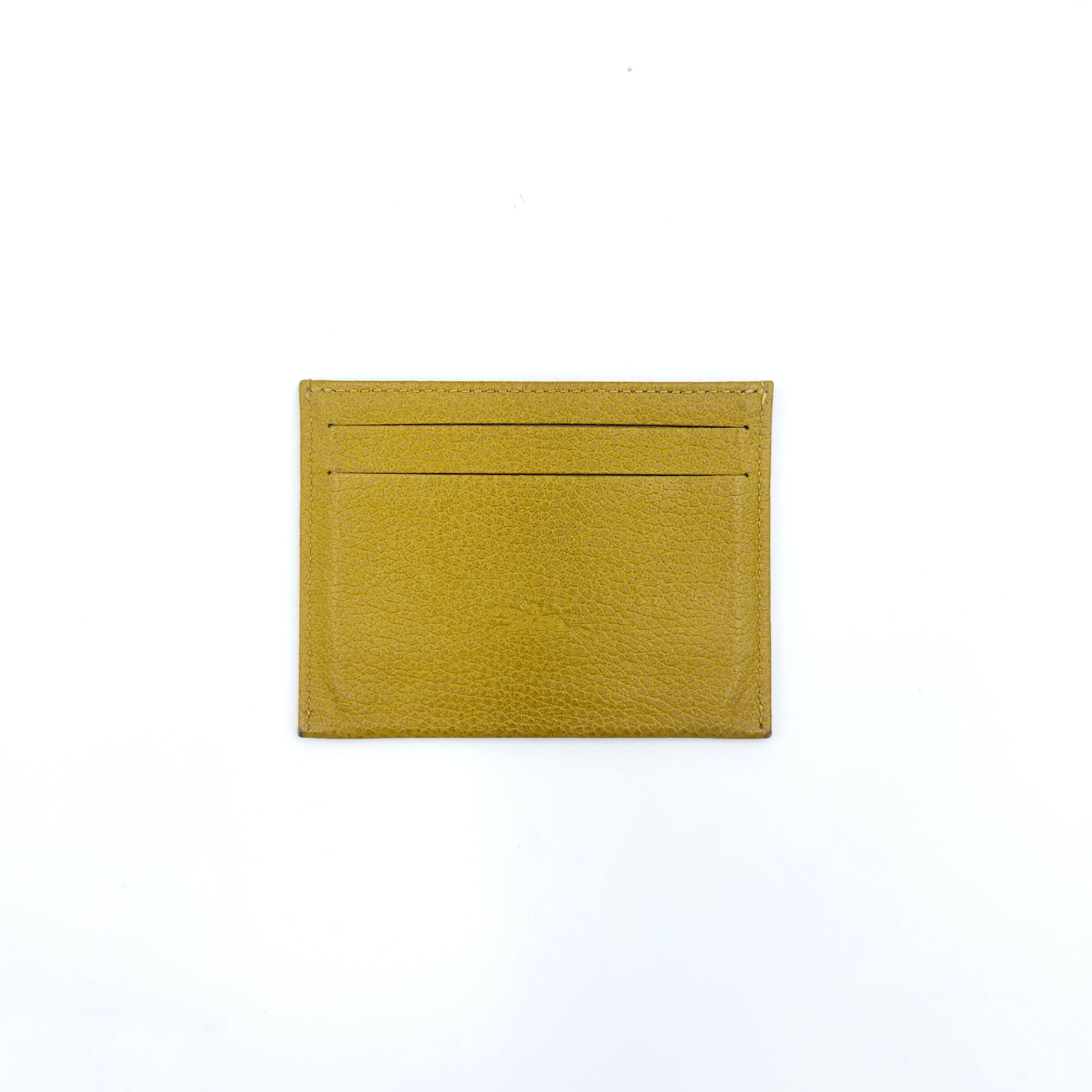 Longchamp Leather Cardholder Yellow