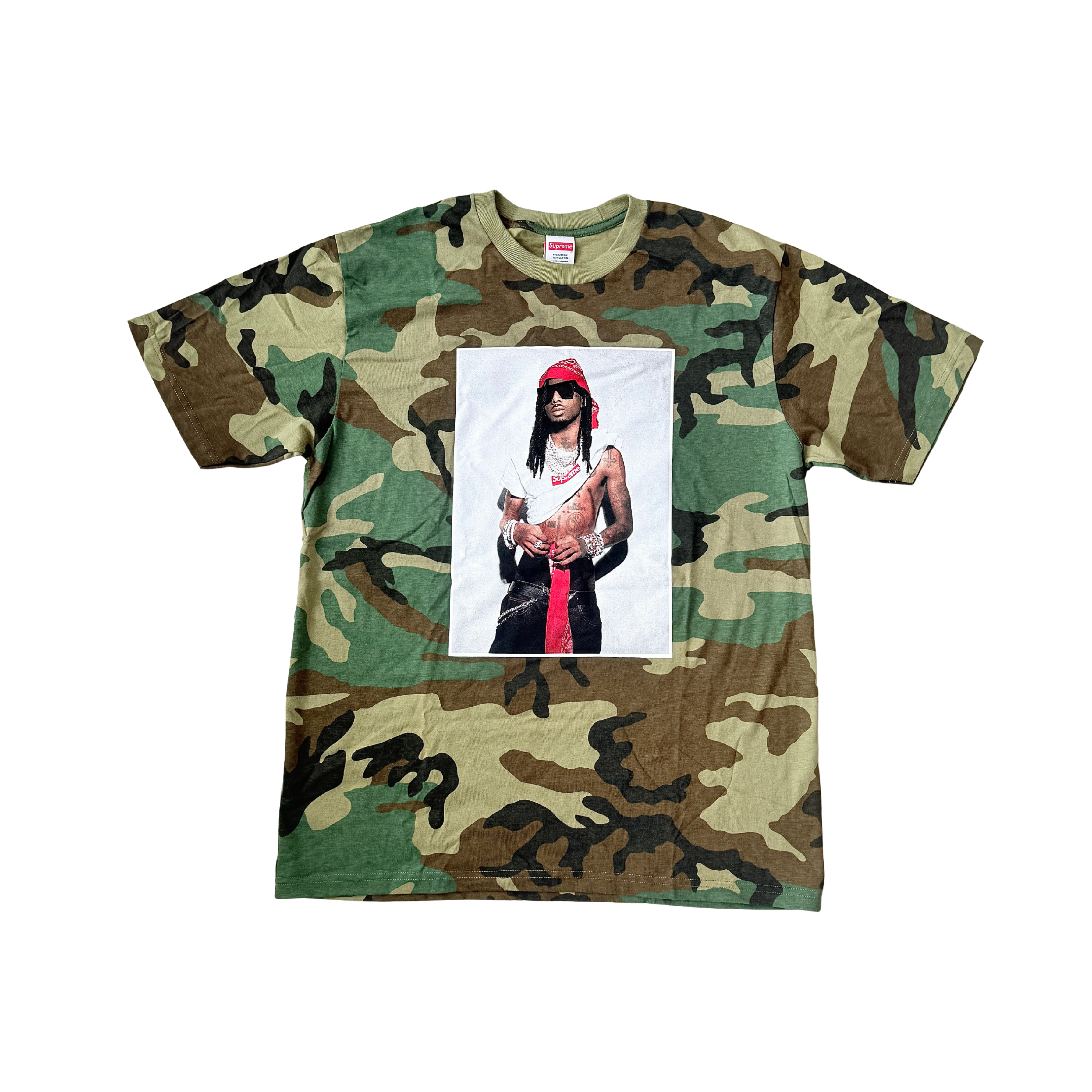 (L) Supreme Playboi Carti Tee Woodland Camo
