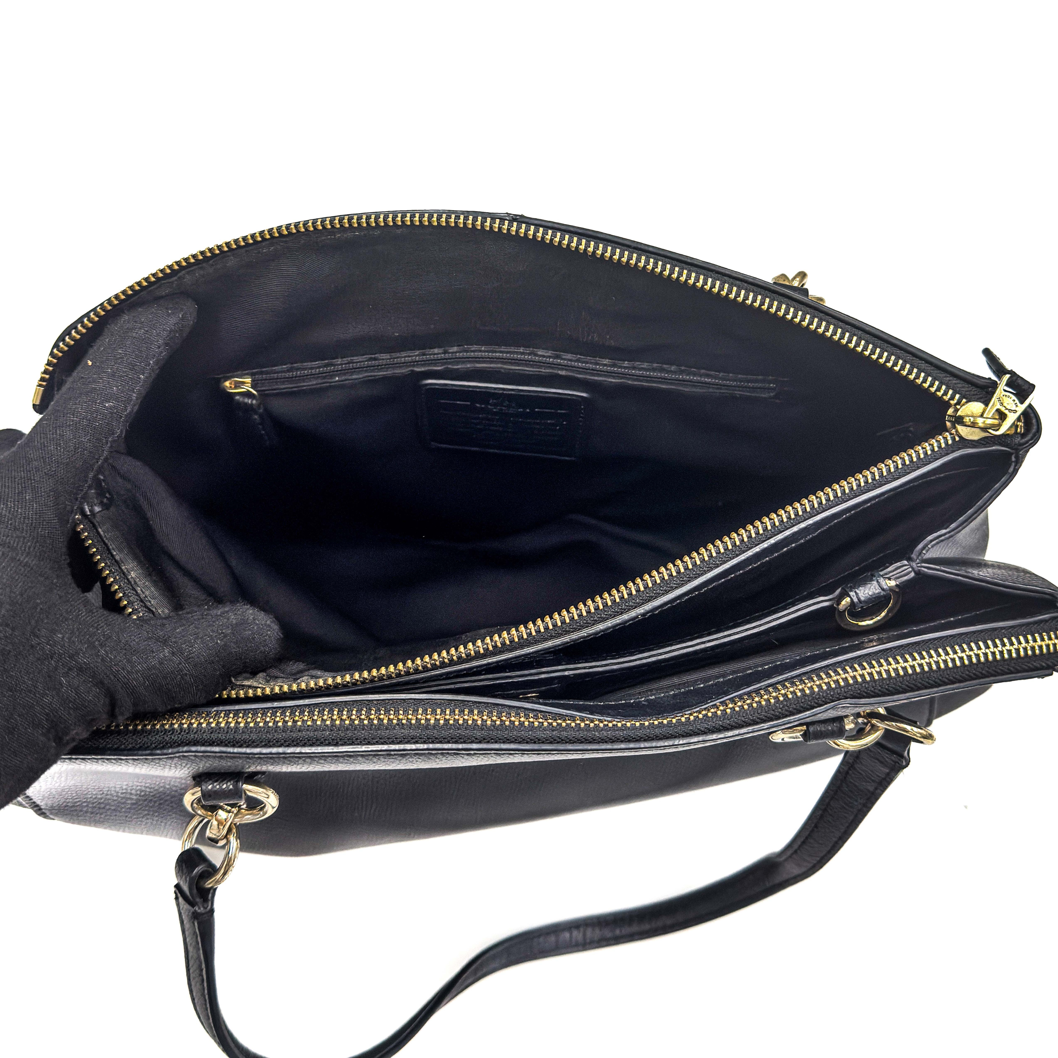 Coach 2Way Christie Carryall Handbag Black
