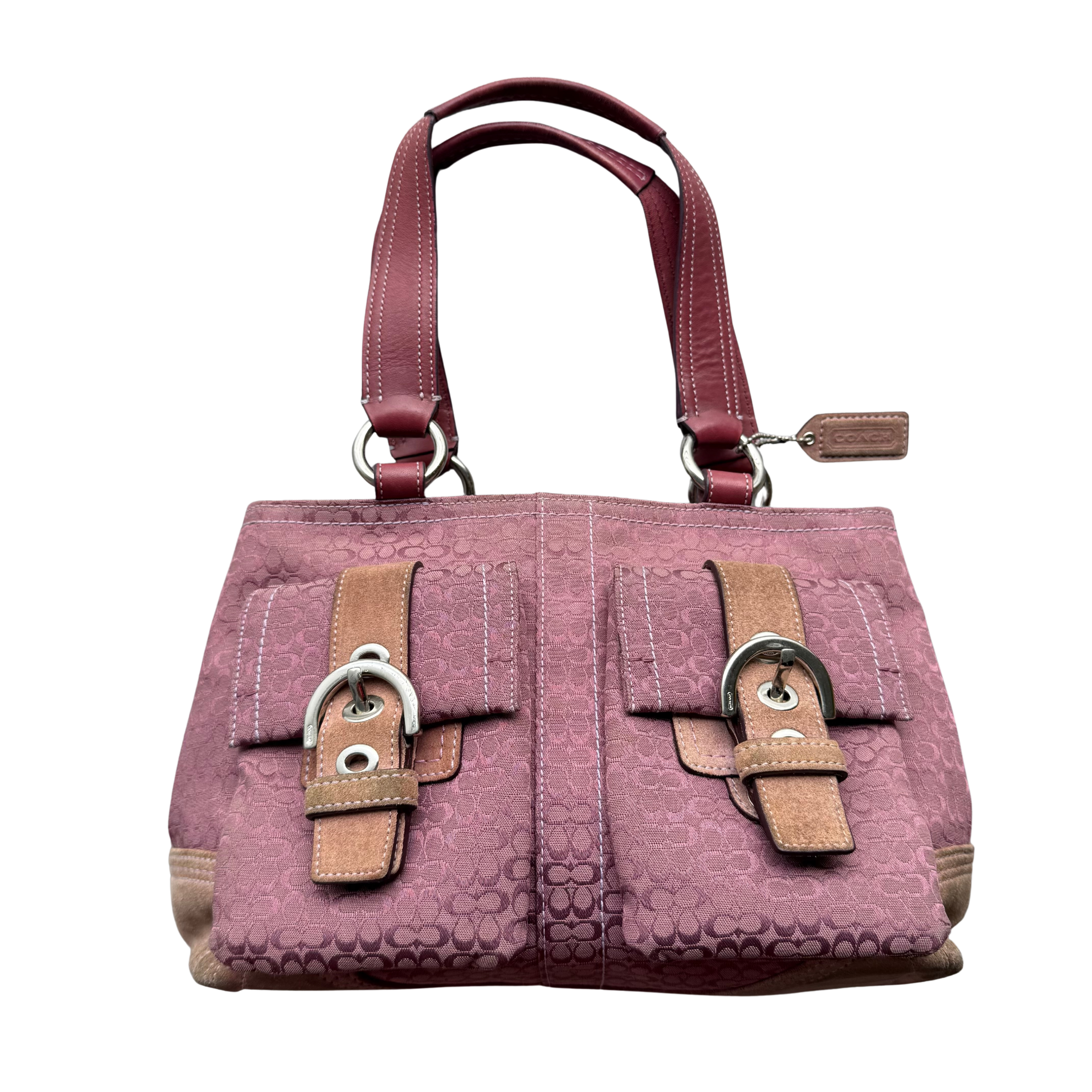 Coach Y2K Soho Double Mini Buckle Pocket HandBag Purple